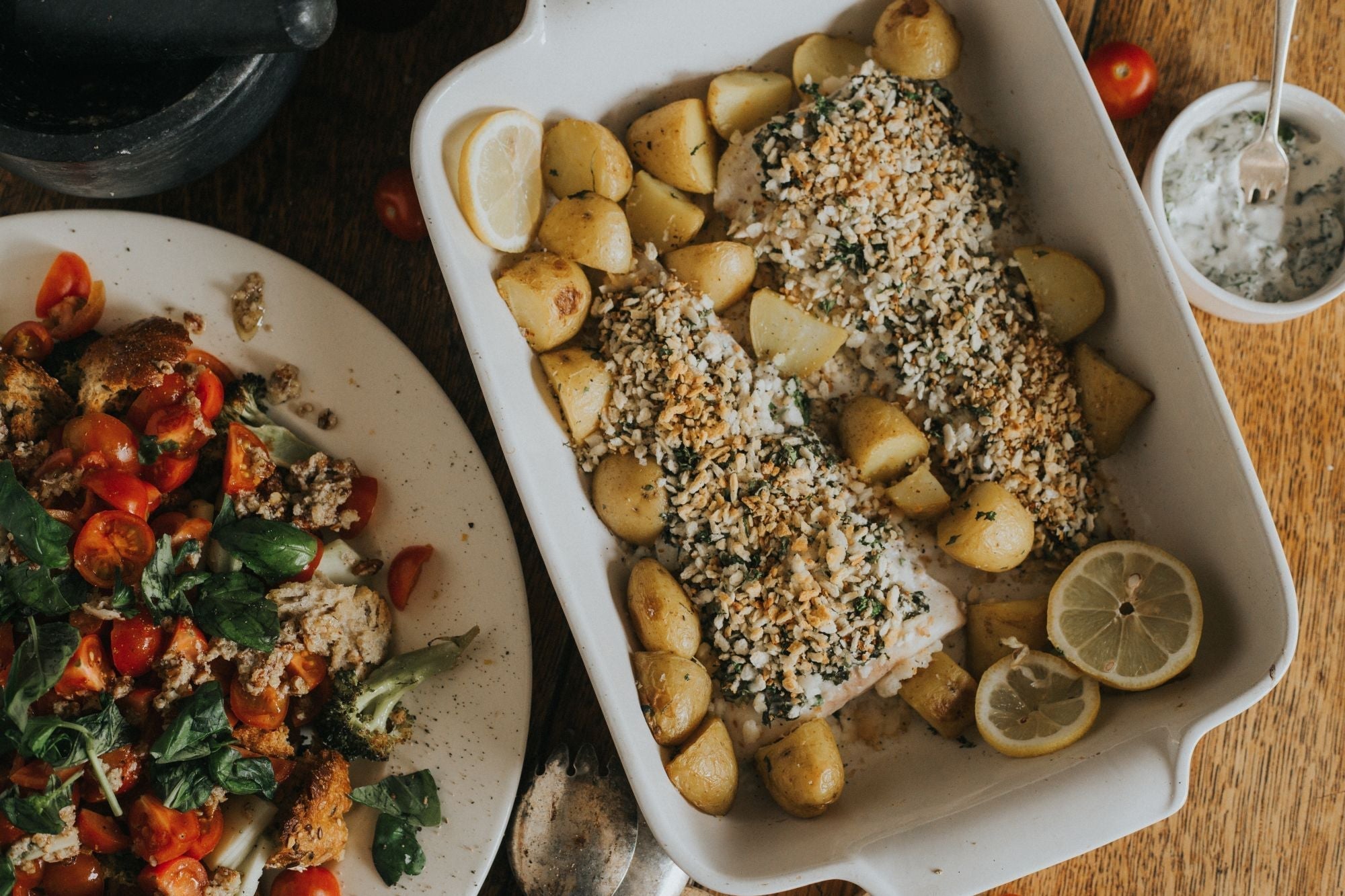 Breaded Hake With Wild Garlic Mayo Recipe from Greendale