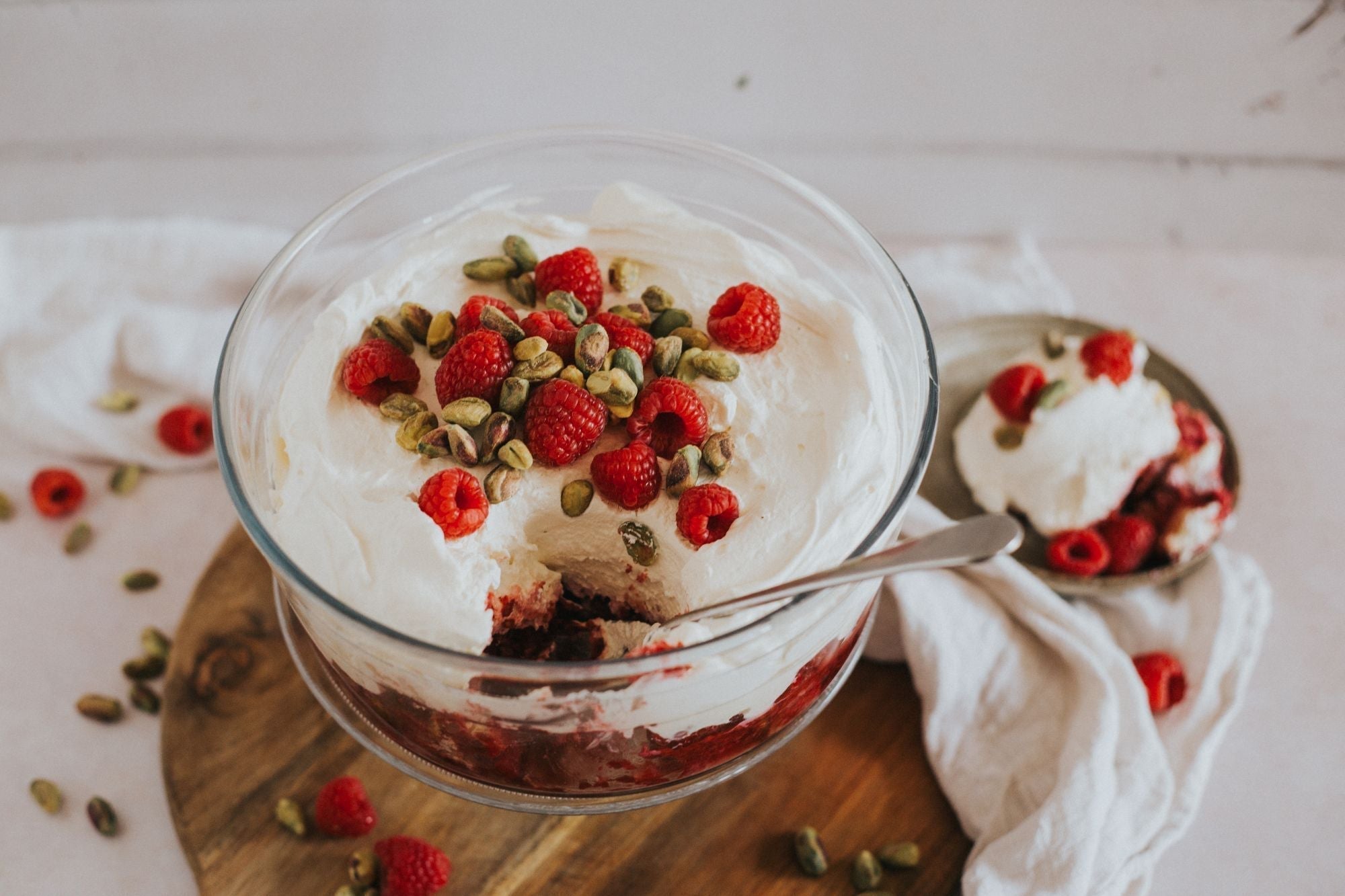 Raspberry Trifle with Limoncello