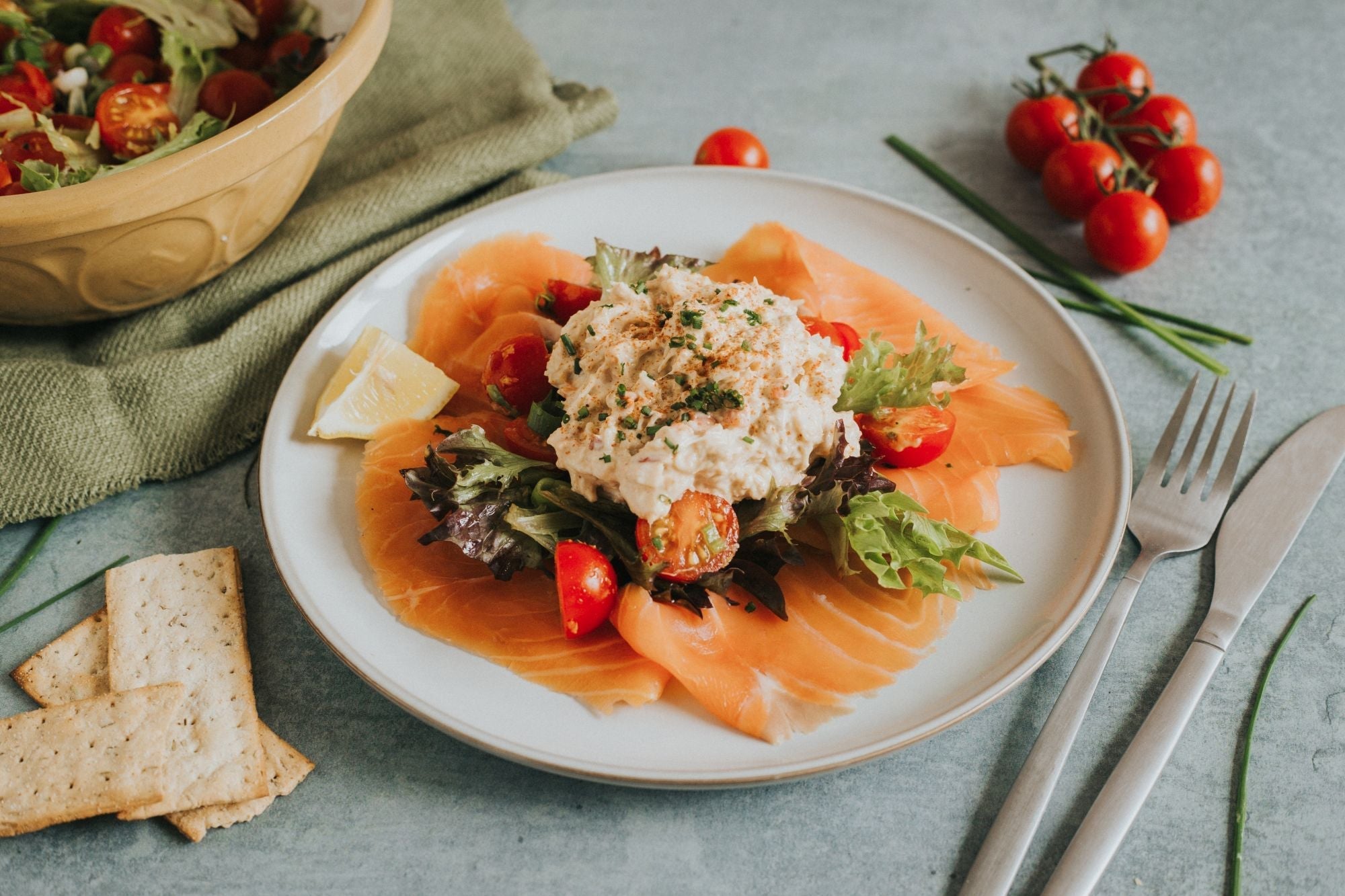 Smoked Salmon Salad With Crab Mayo Recipe from Greendale