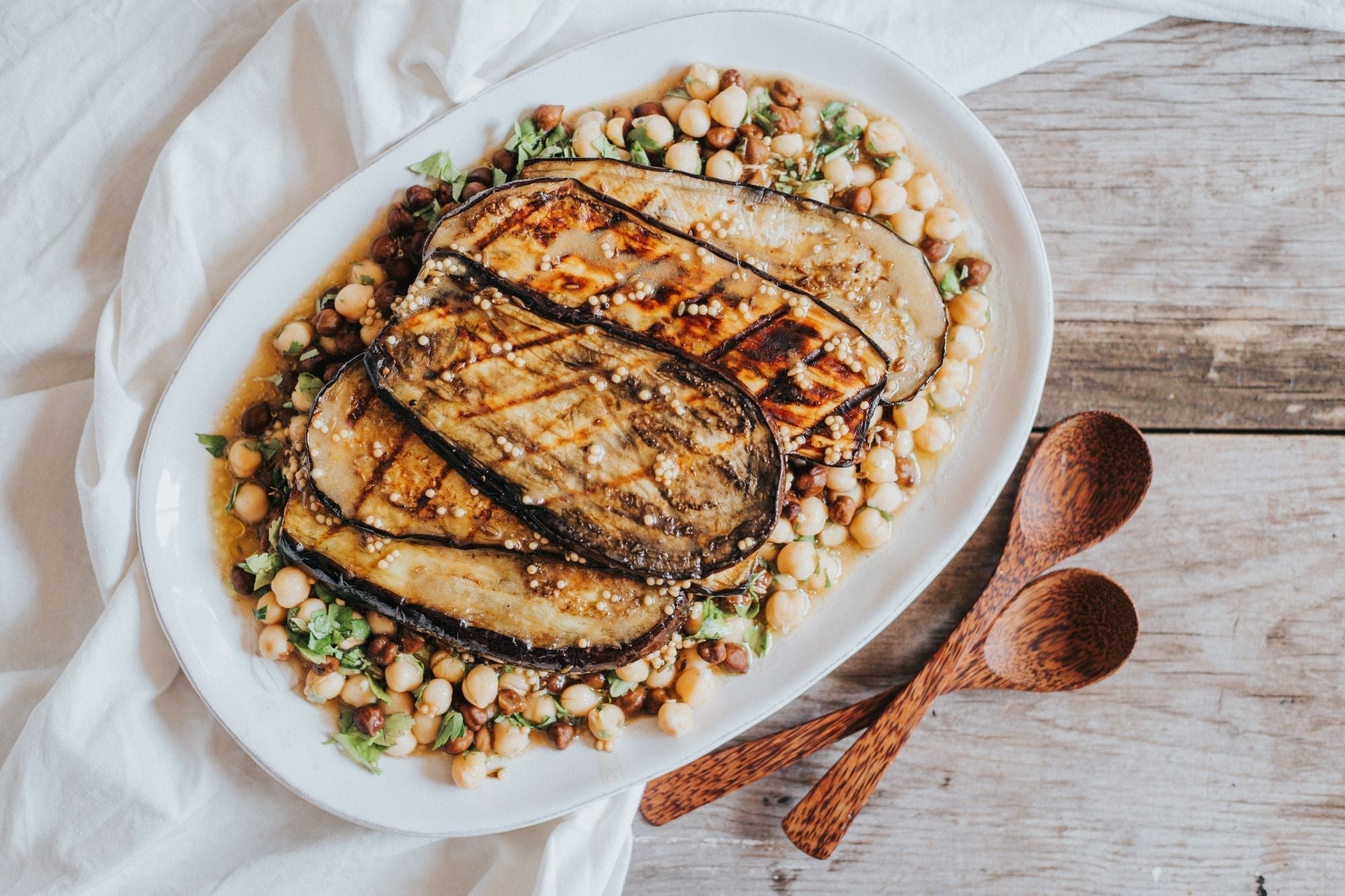 BBQ Aubergine & Chickpea Salad