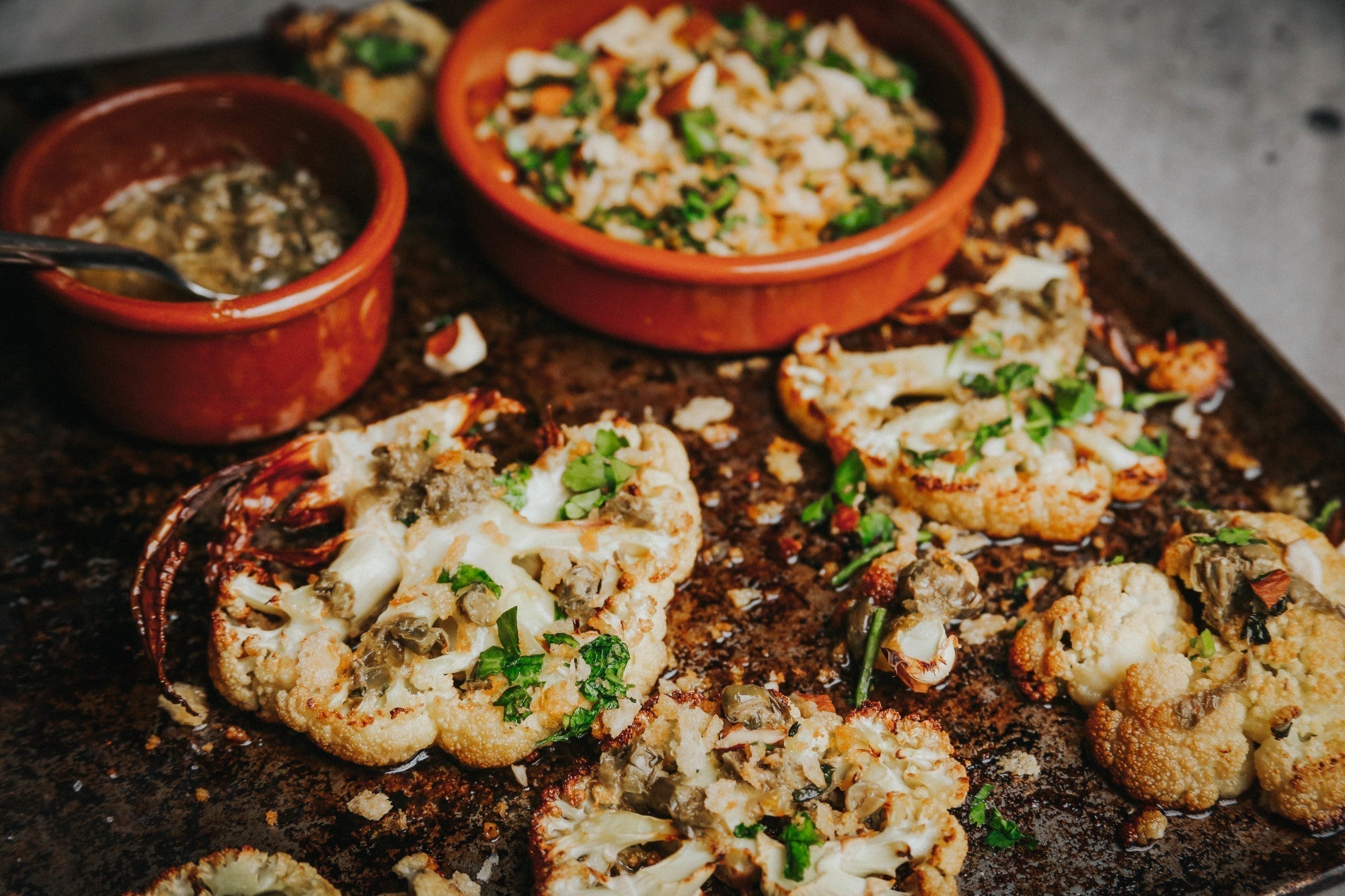 Cauliflower Steaks with Caper Butter Recipe