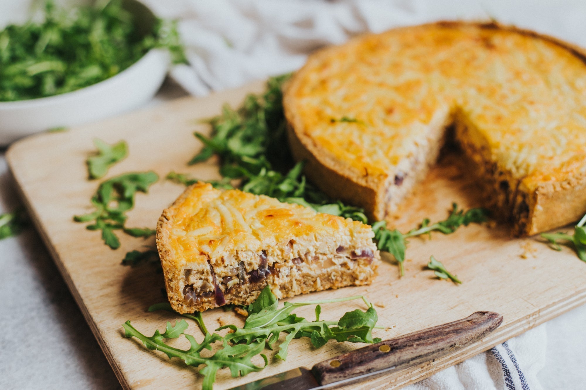 Crab, Cheddar & Sweet Onion Quiche