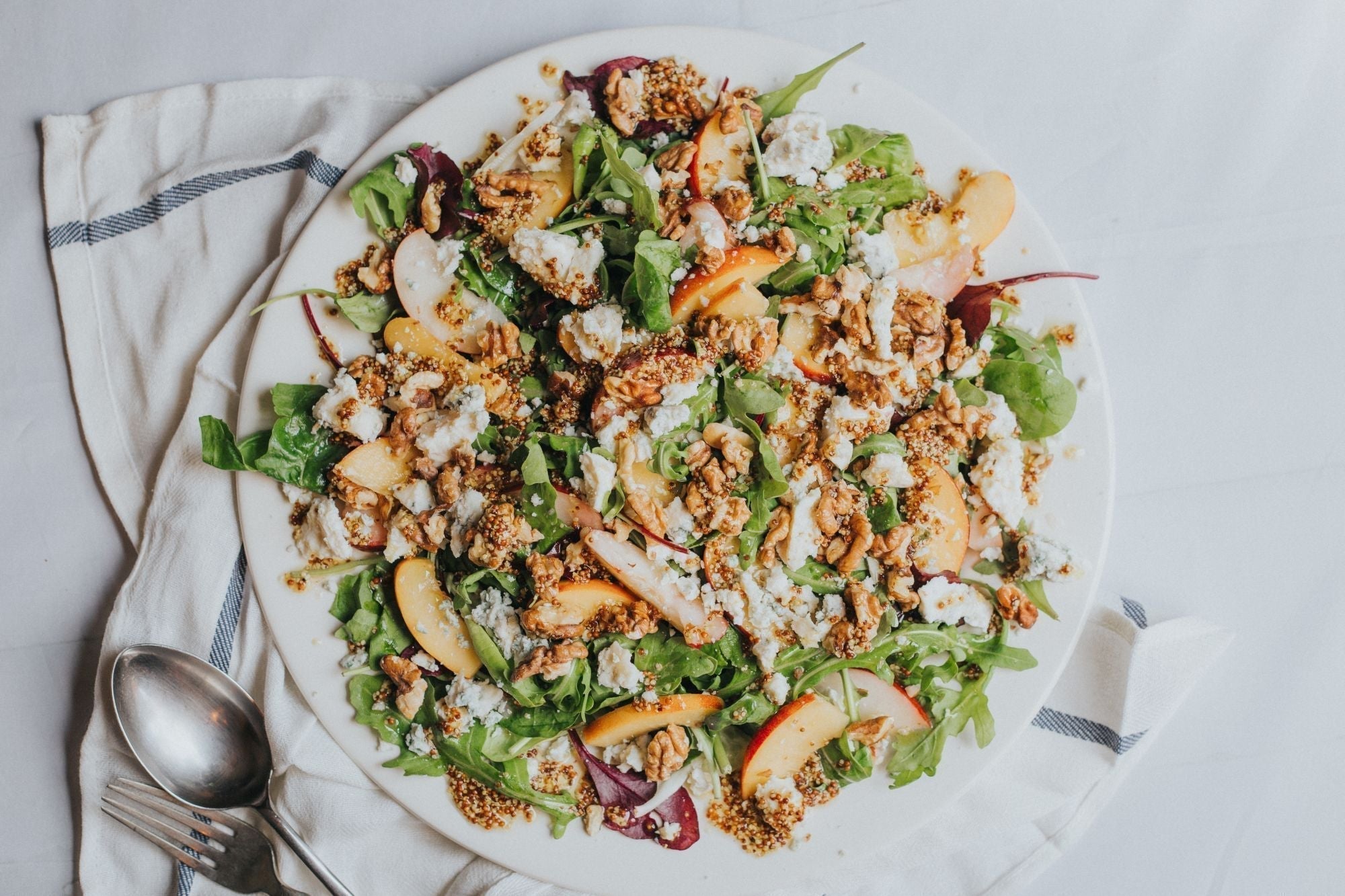 Devon Blue, Walnut & Nectarine Salad