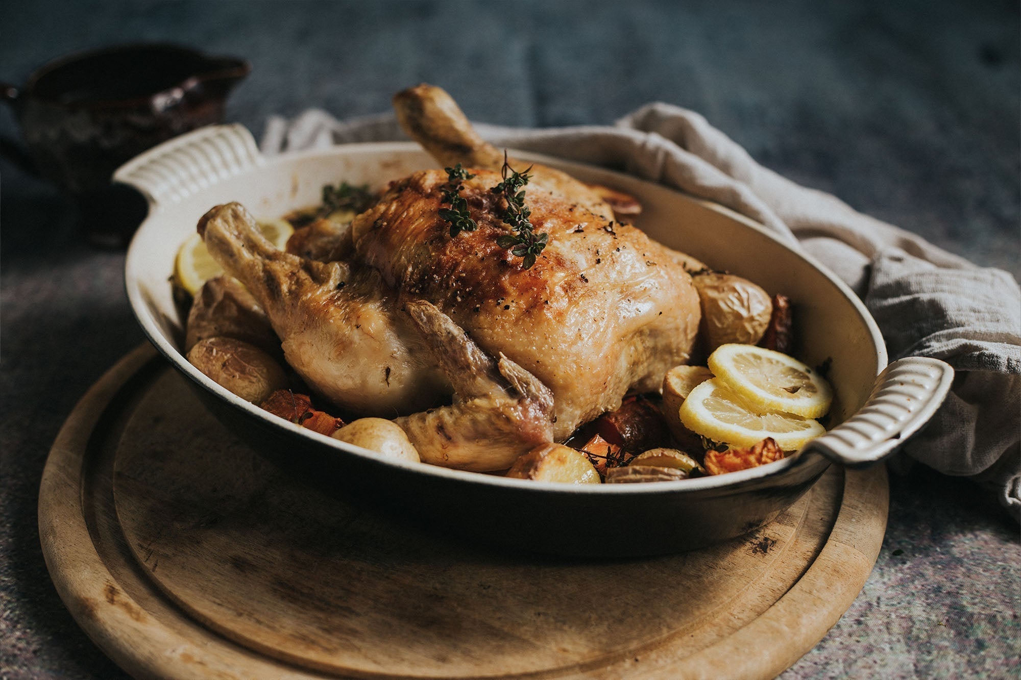 Garlic Lemon Roast Chicken Recipe