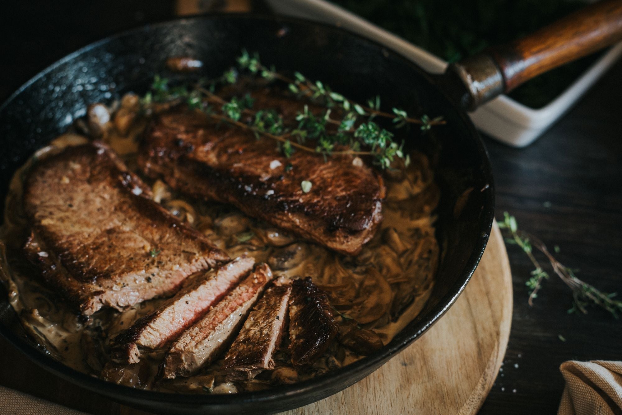 Venison Steaks with Mushroom & Whiskey Sauce Recipe