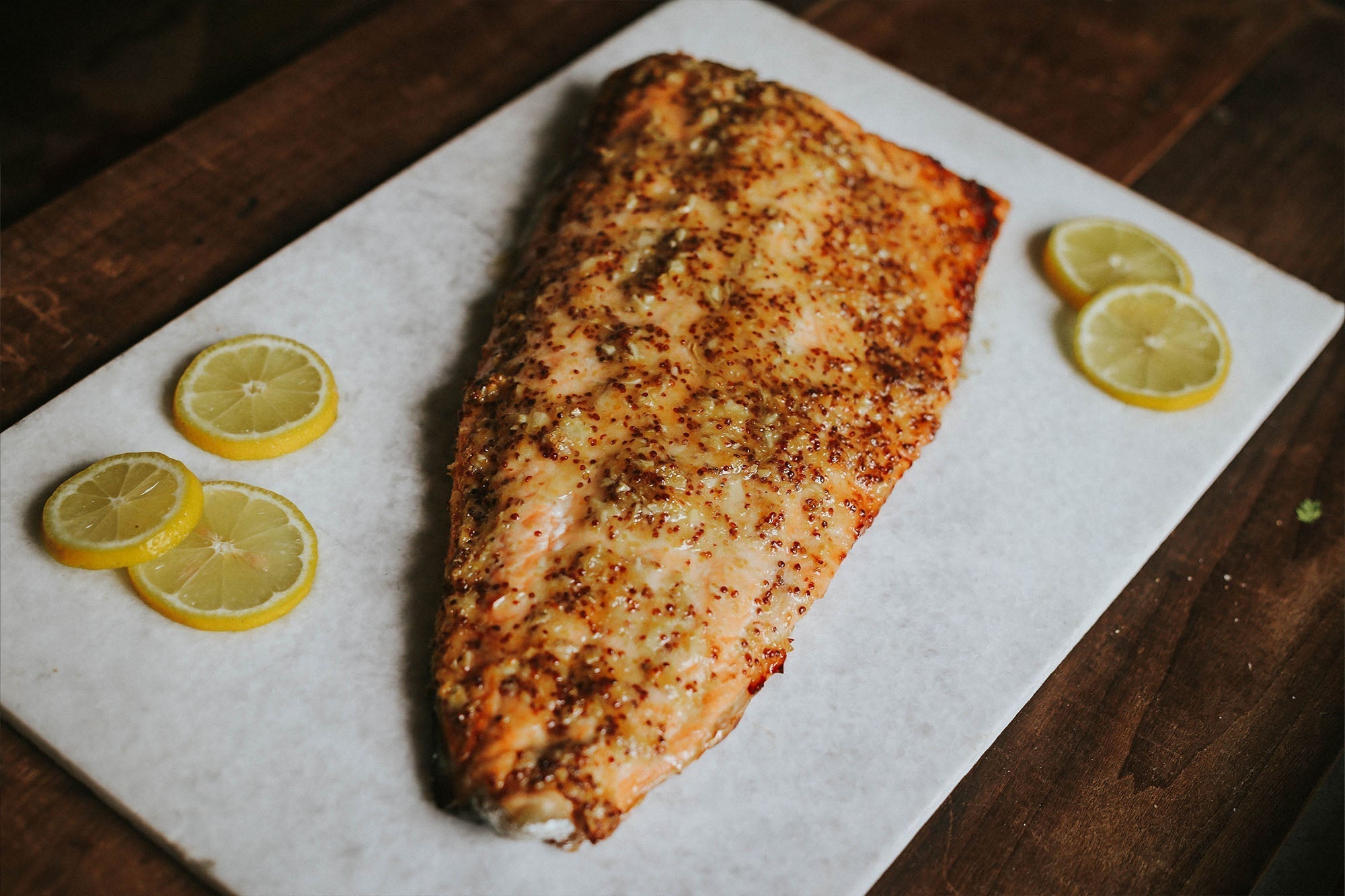 Honey-Mustard Roast Side of Salmon