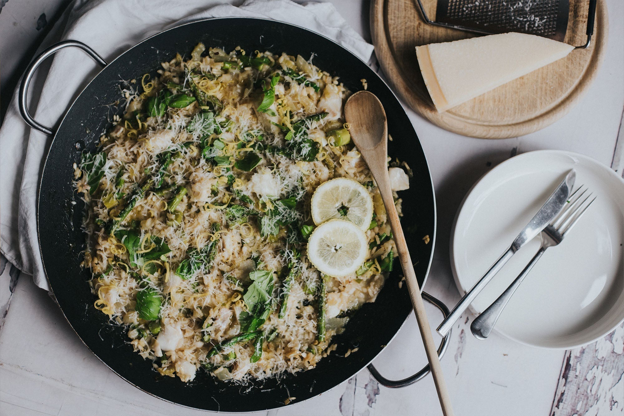 Monkfish & Asparagus Risotto