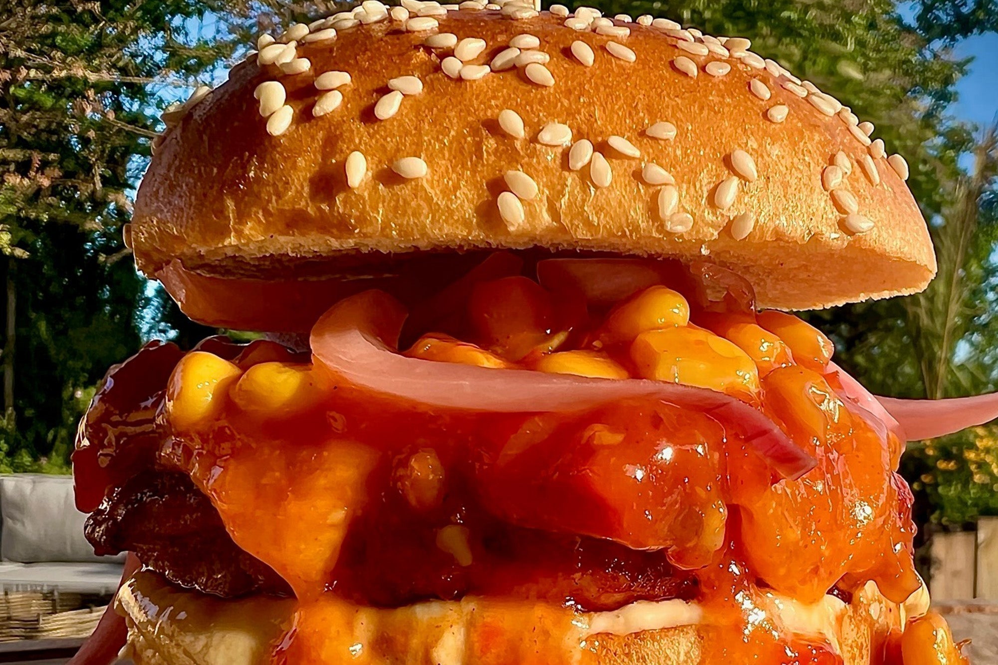 No Smoke Without Fire Pork & Nduja Burger