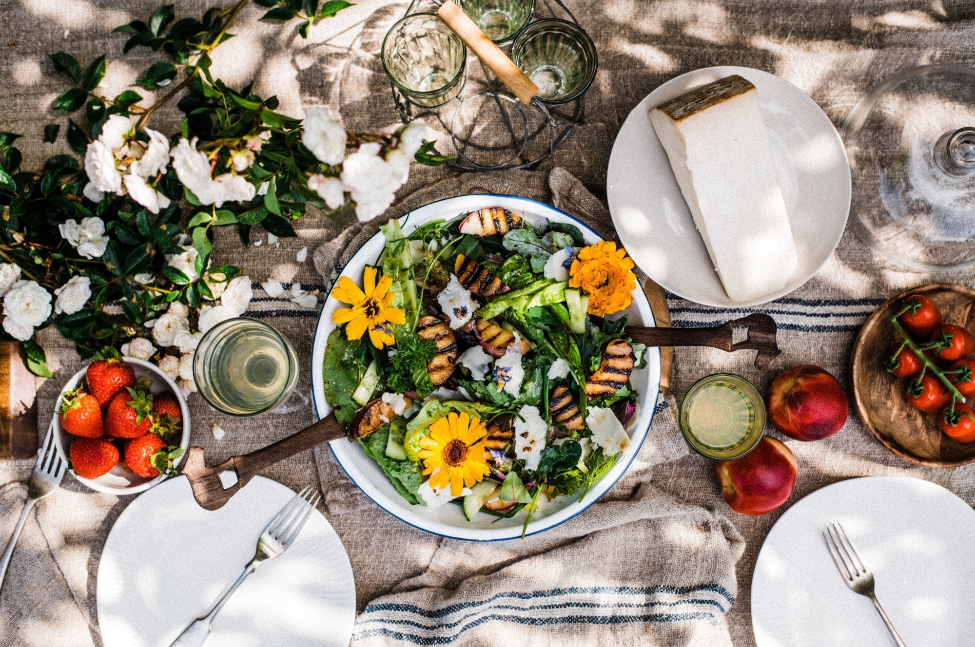 Quickes Goat's Cheese & Grilled Nectarine Salad