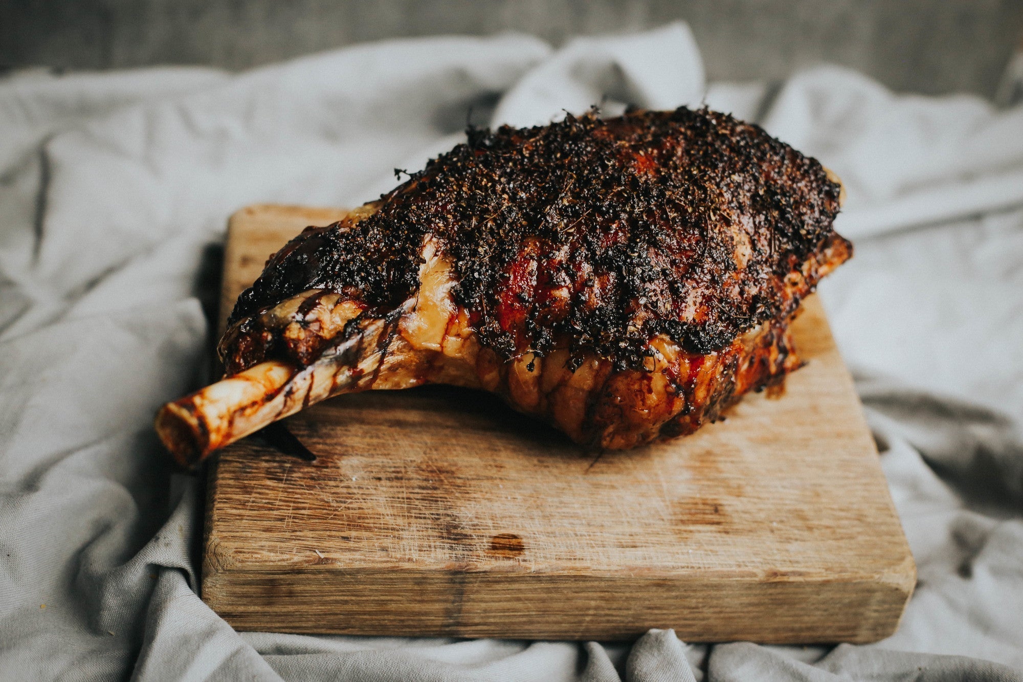 Roast Leg of Lamb in a Honey Marinade