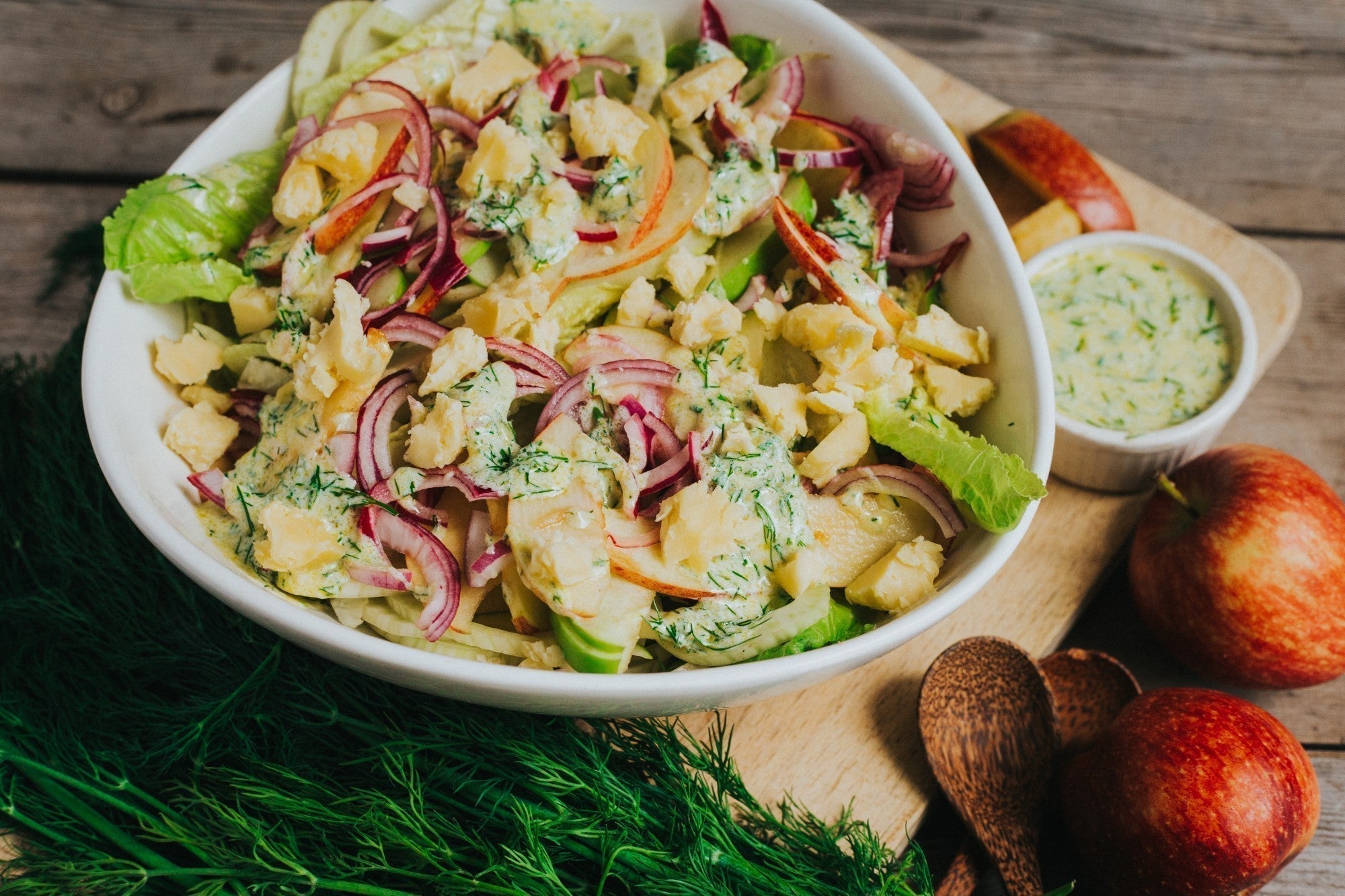 Smoked Cheddar & Apple Salad