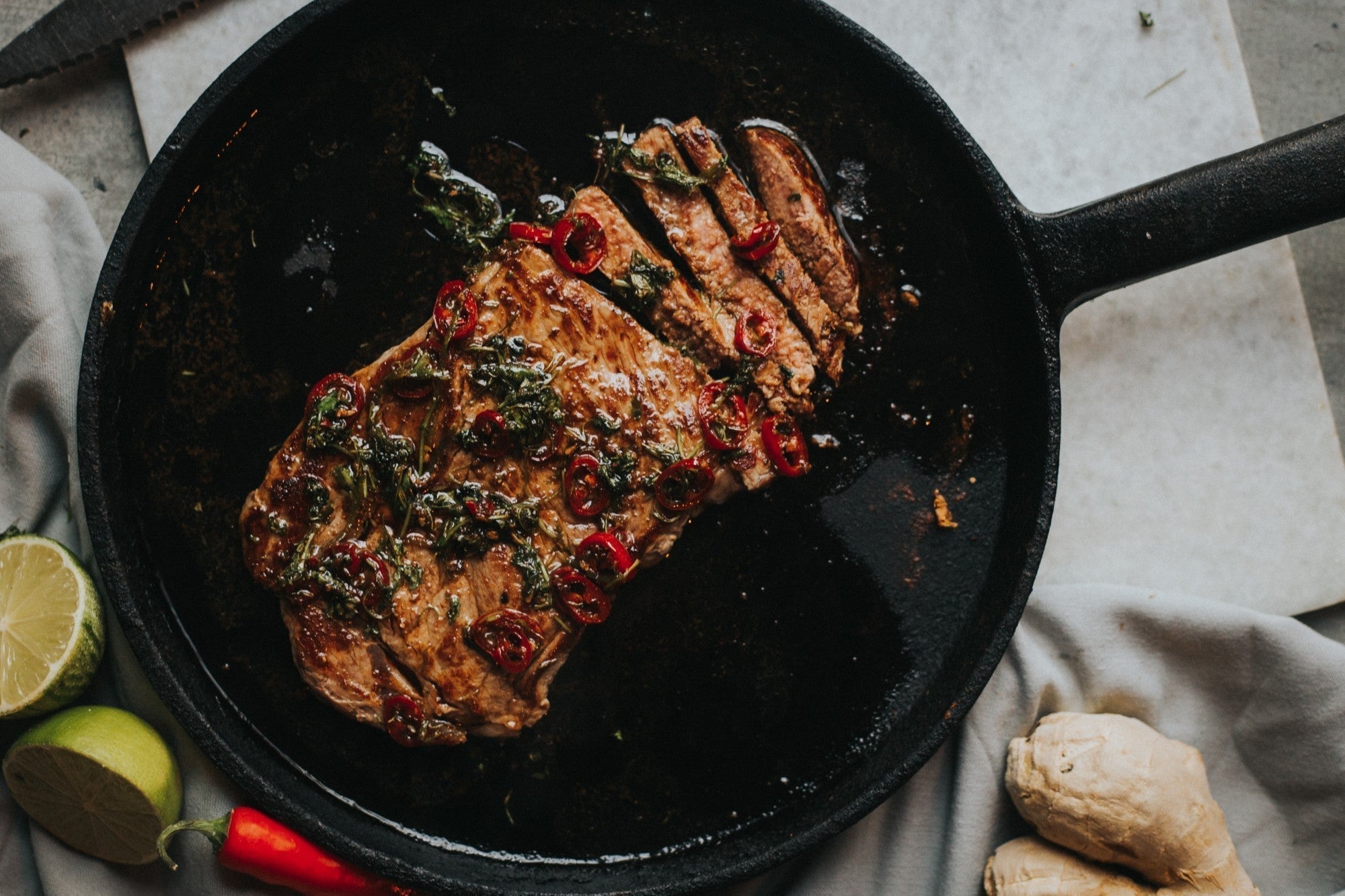 Spicy Rib-Eye Steaks Recipe