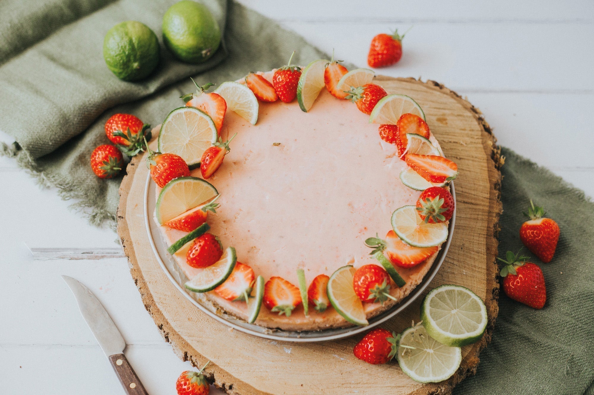 Strawberry Key Lime Pie