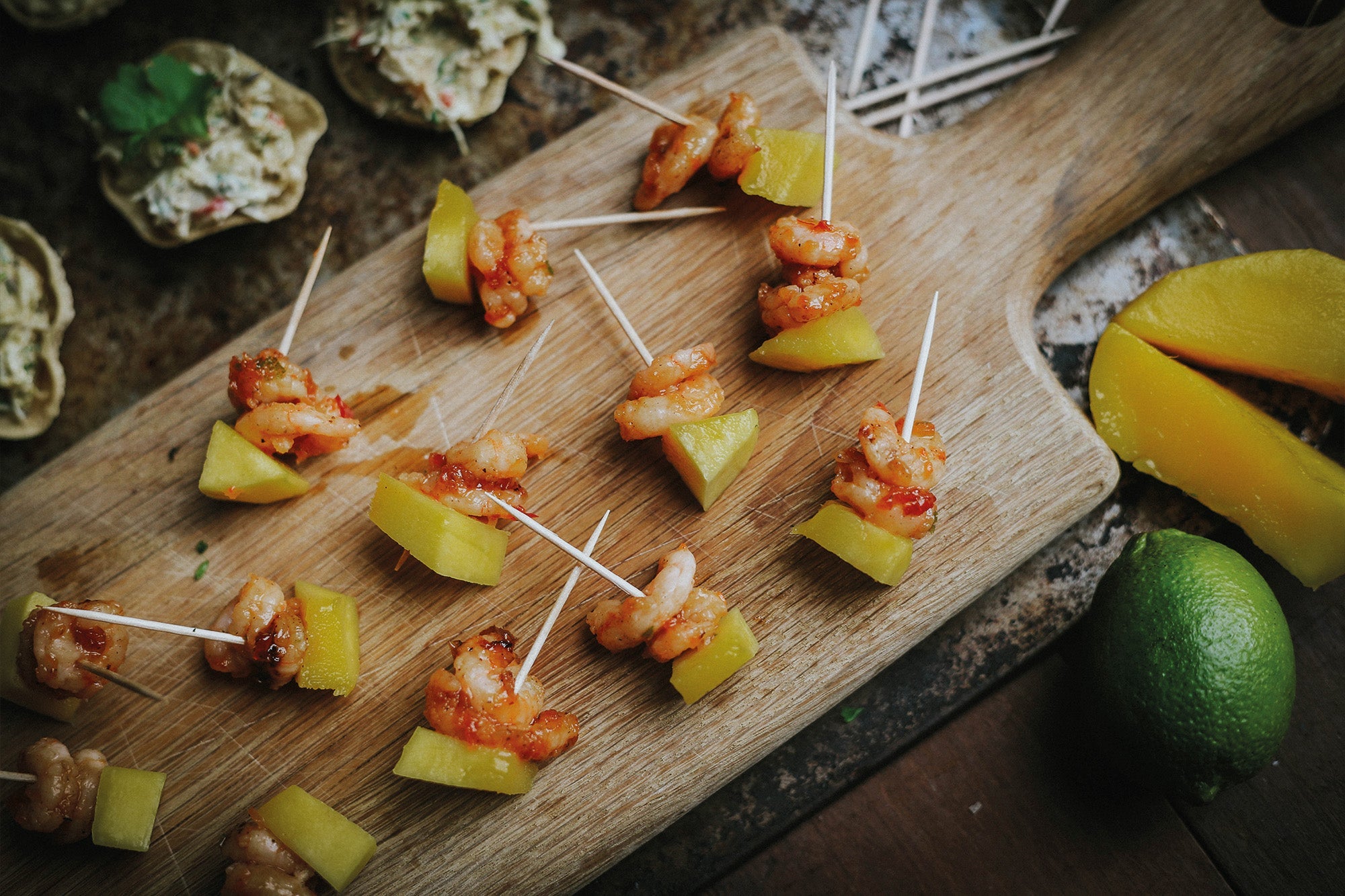 Sweet Chilli Prawn & Mango Bites