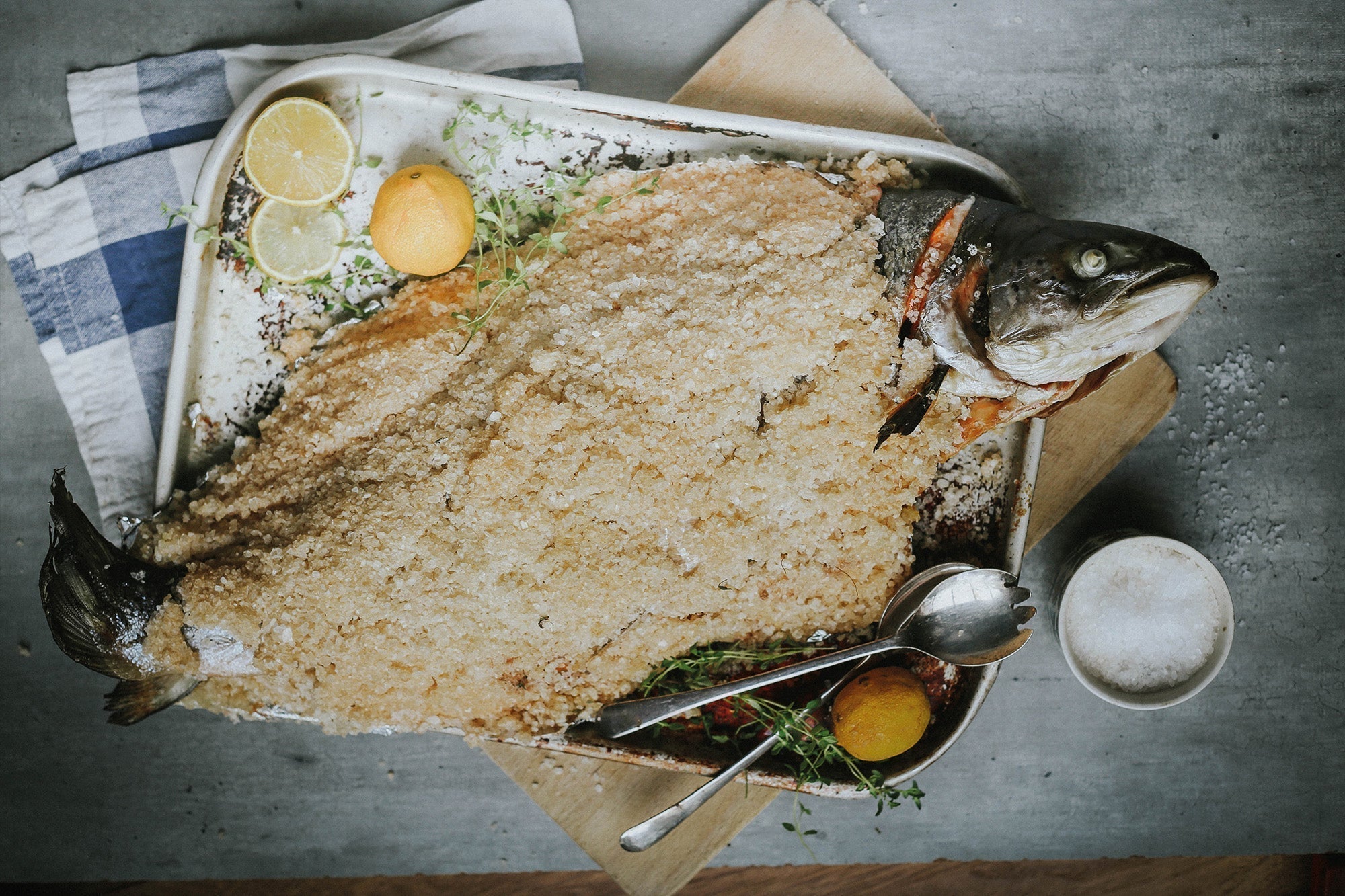Whole Salt-Baked Salmon Recipe