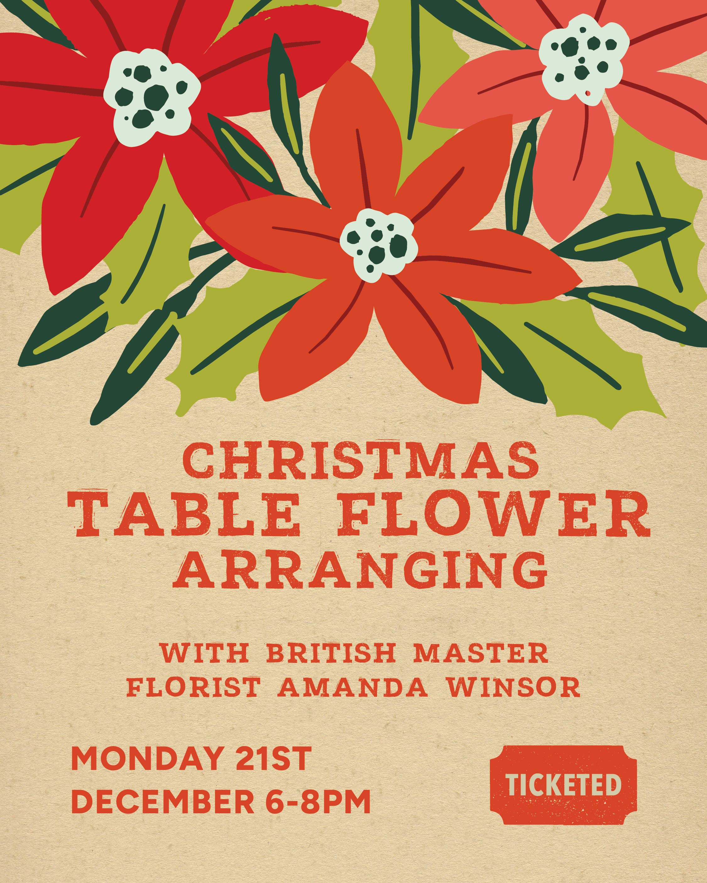 Christmas Table Flower Arranging | Monday 21st December