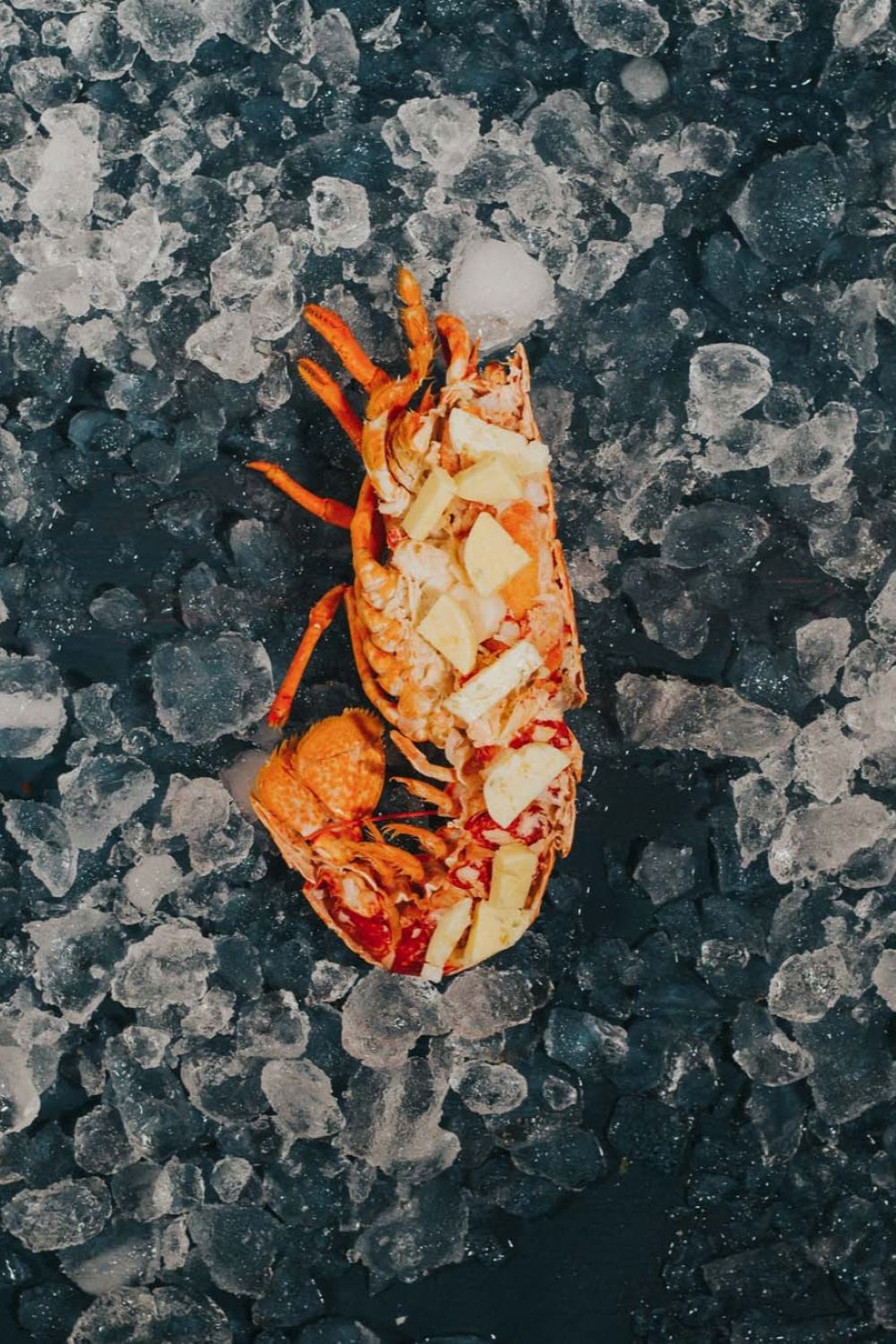 Dressed Cooked Greendale Lobster with Garlic Butter