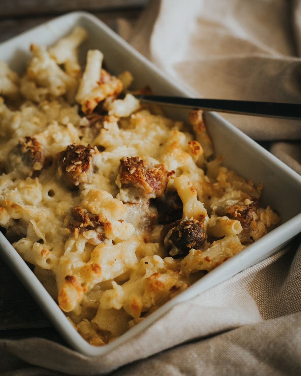 Greendale Pigs in Blankets Mac & Cheese
