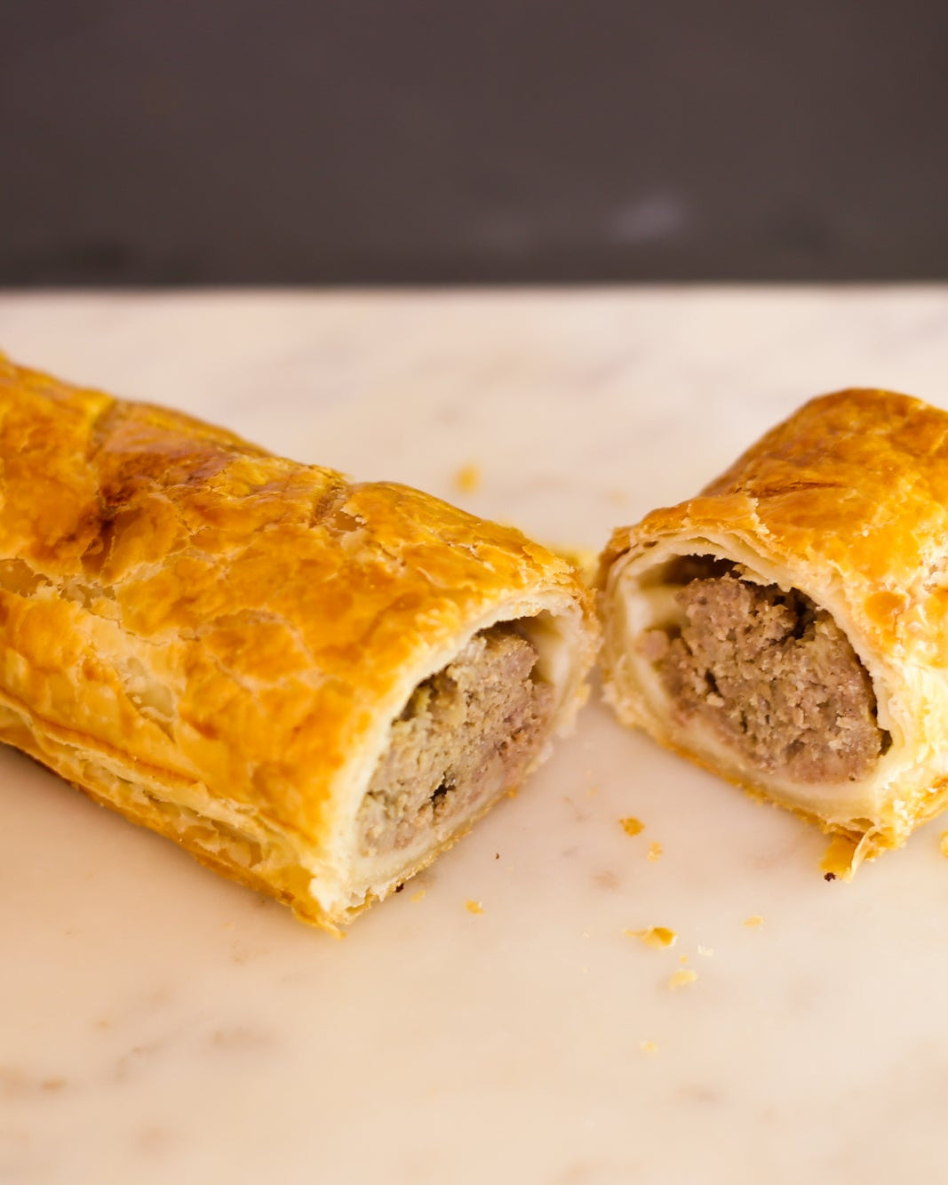 Uncooked Homemade Sausage Roll