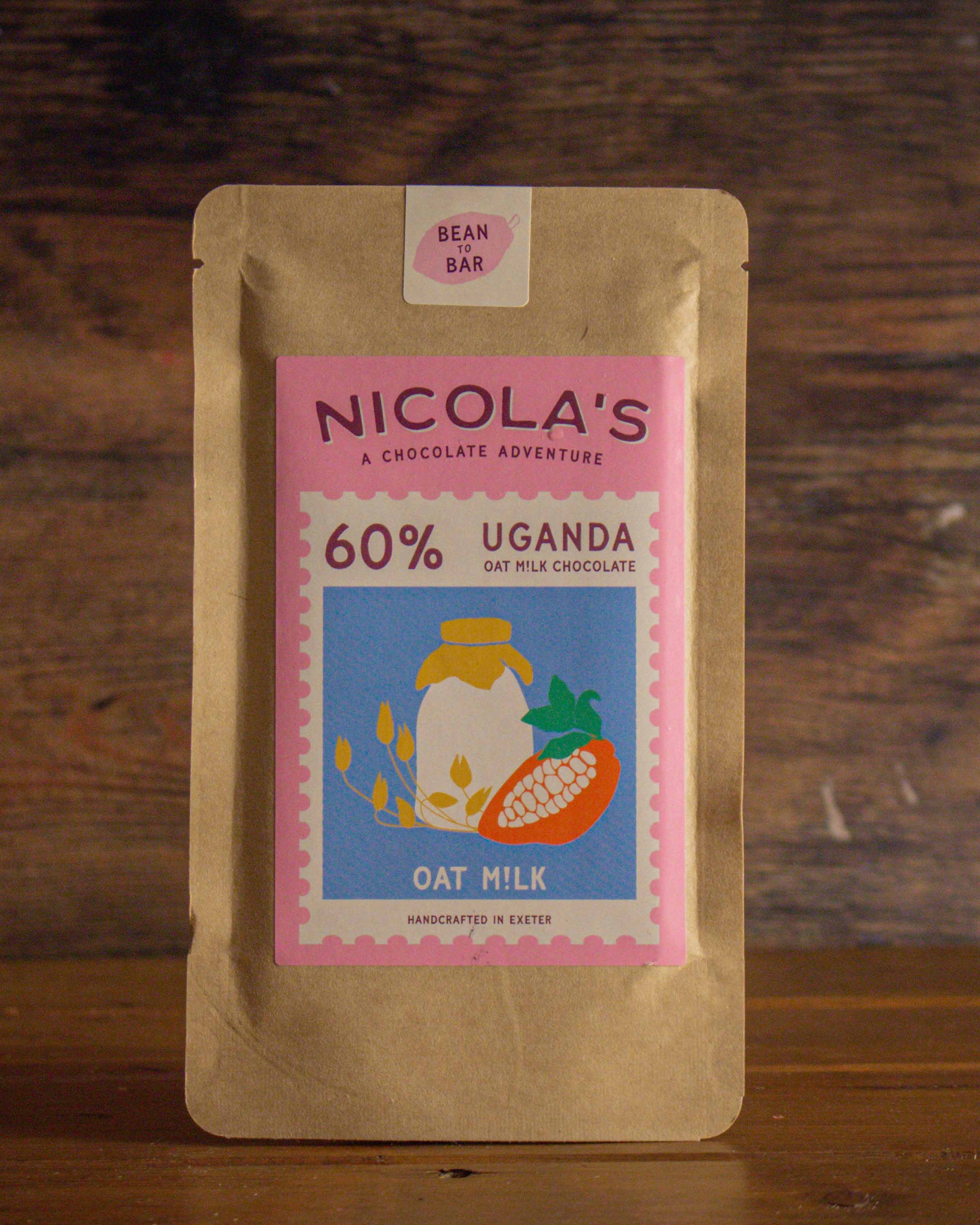 Nicola's Chocolate - Uganda - Oat Milk - 60% Cocoa