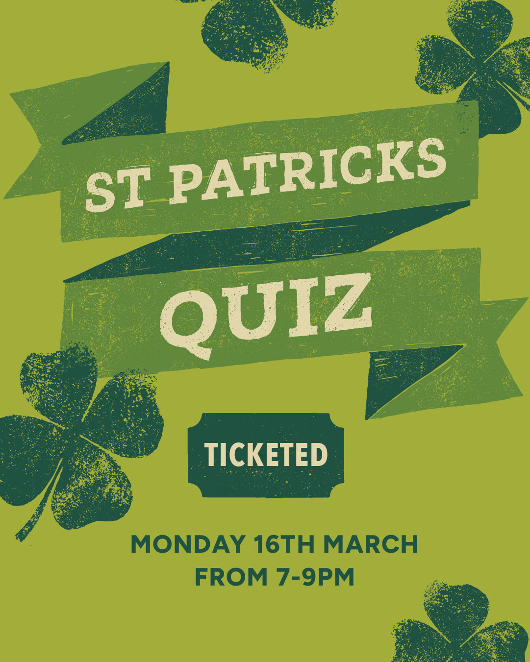 St Patrick's Day Quiz | Monday 16th March