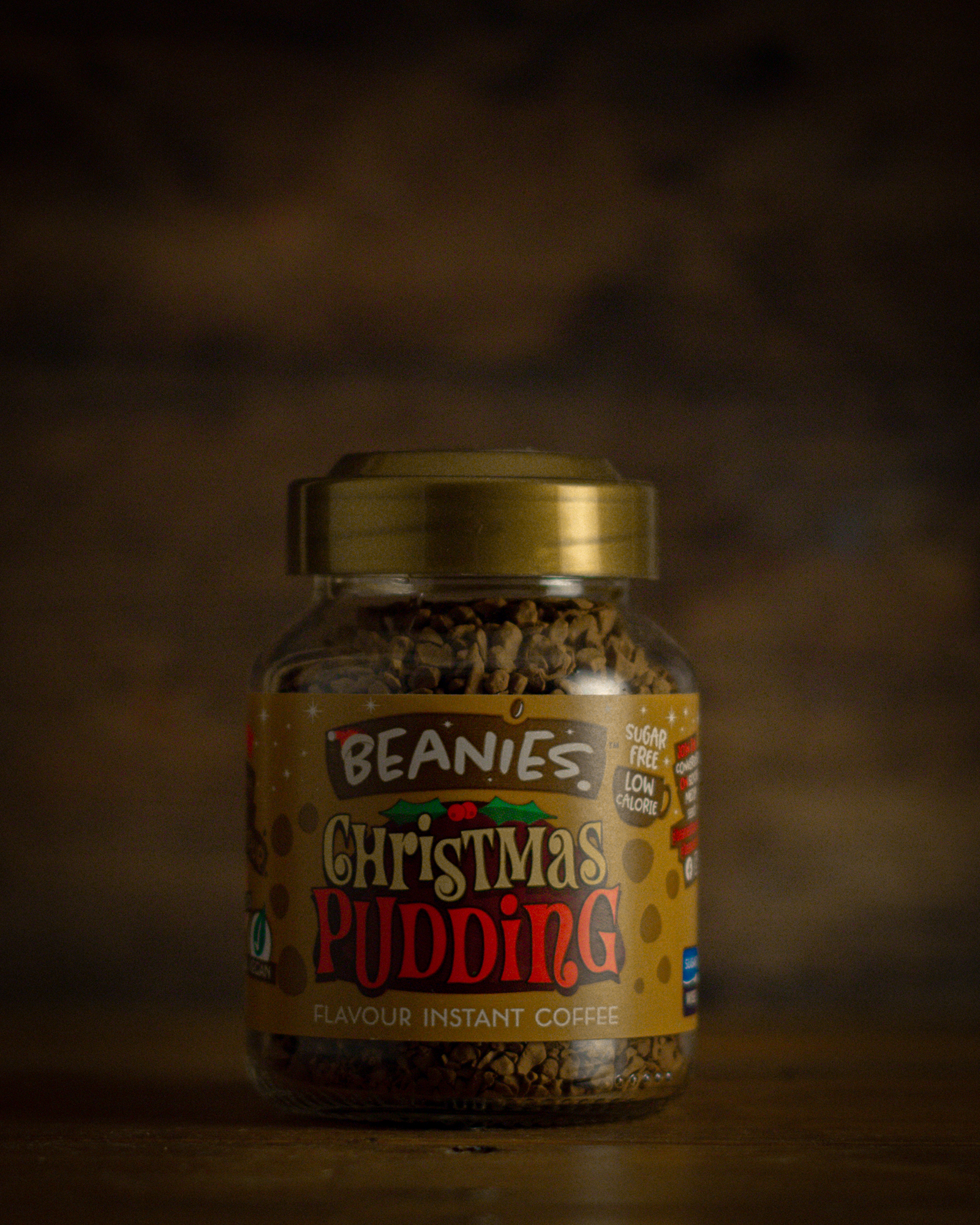 Beanies Christmas Pudding Flavour Coffee Jar