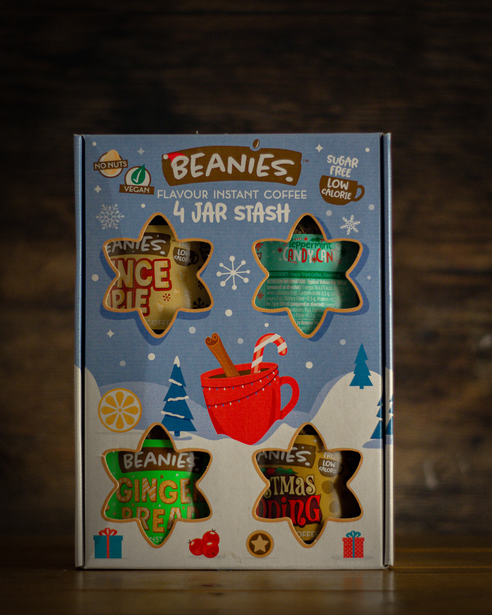 Beanies 4 Jar Festive Coffee Gift Box