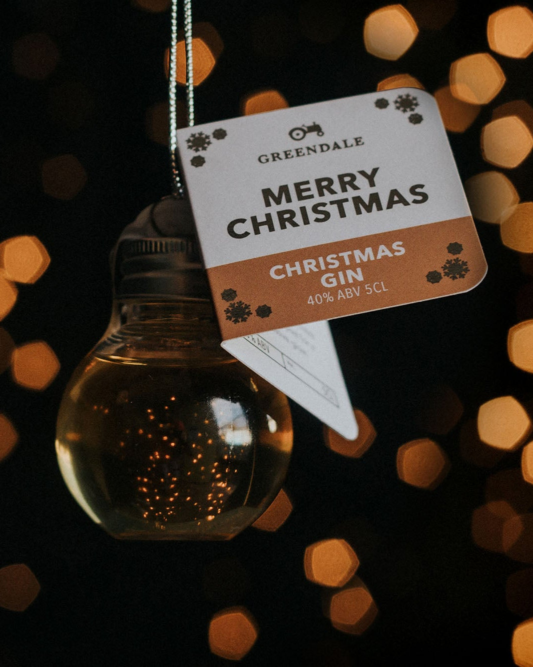 A Christmas Spirit Bauble of Greendale Christmas Gin.