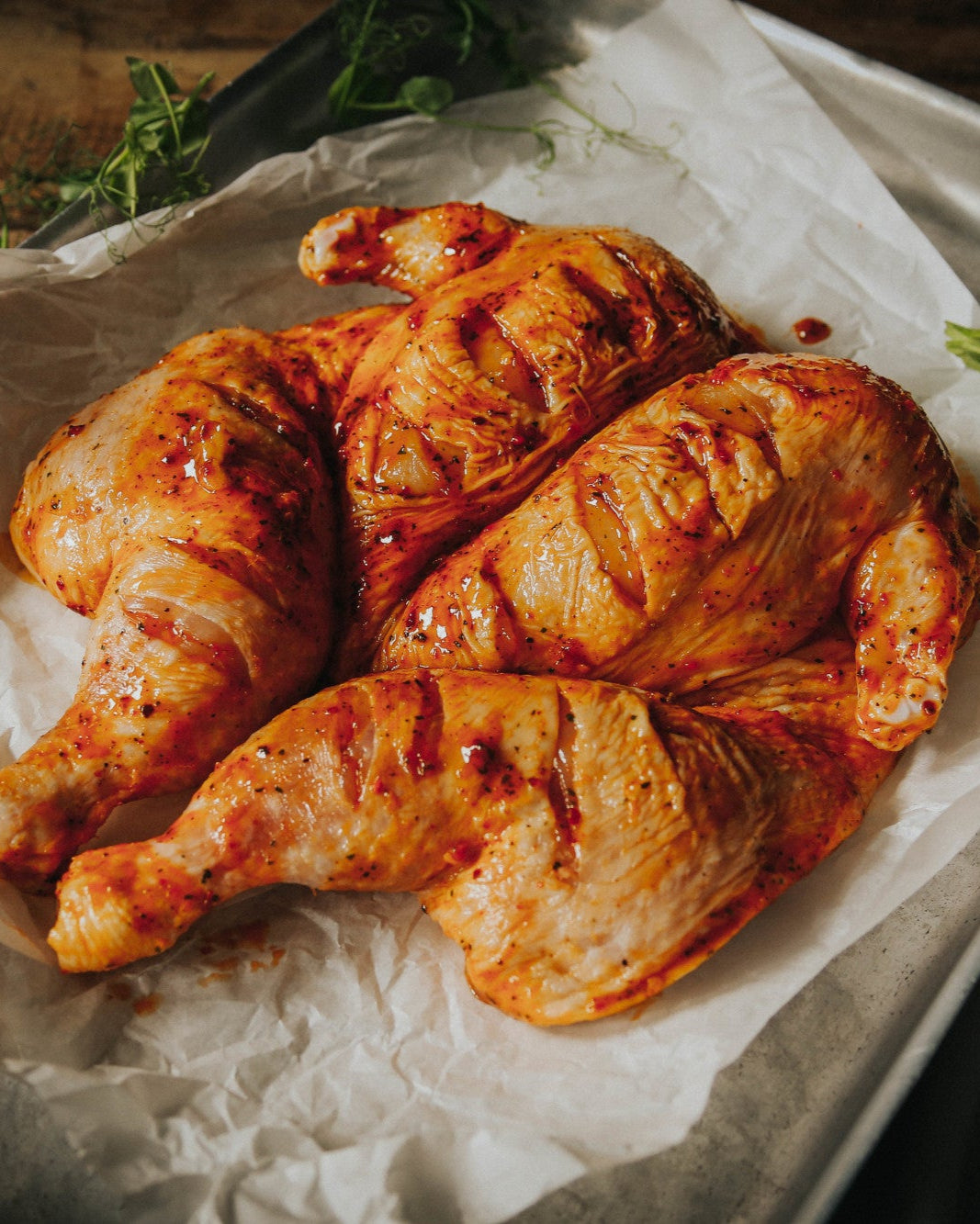 Greendale Lemon Ginger & Chilli Spatchcock Chicken