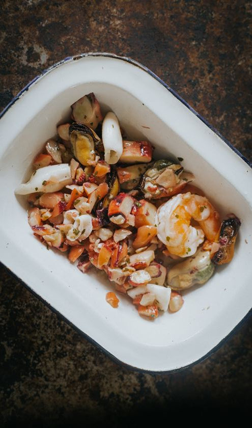 Cooked Seafood Salad In Sunflower Oil