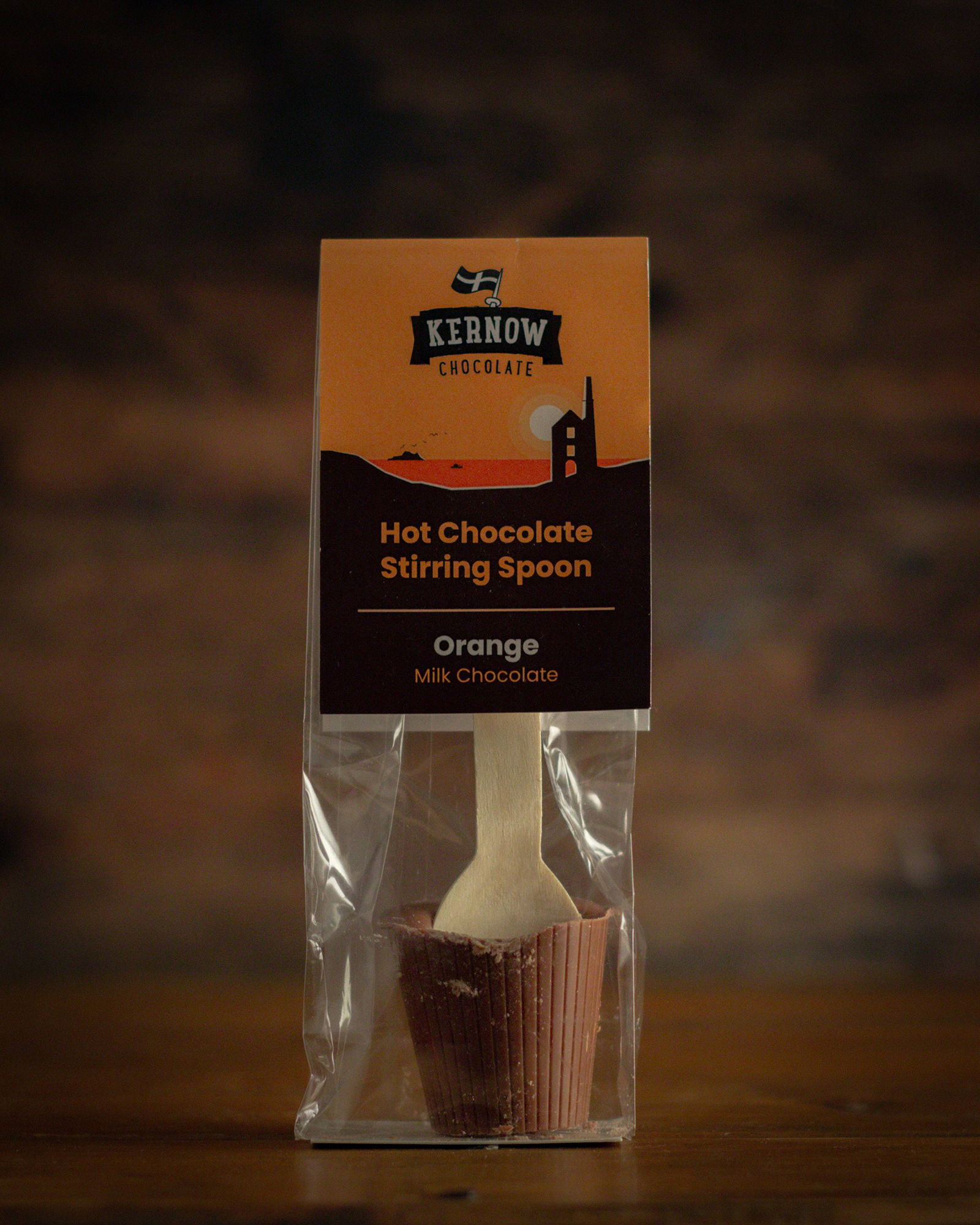 Kernow Hot Chocolate Stirring Spoon - Orange