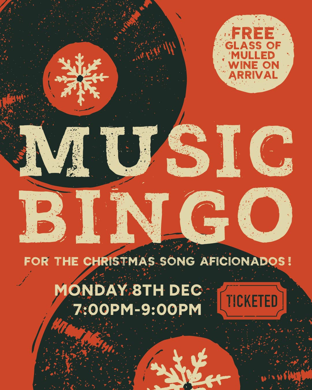 Music Bingo | Monday 8th December