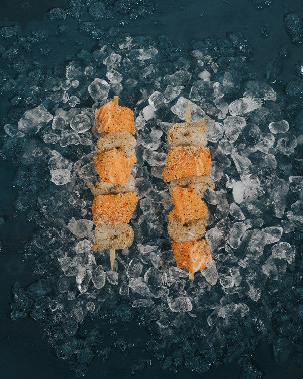 Lemon Salmon & Prawn Seafood Kebabs