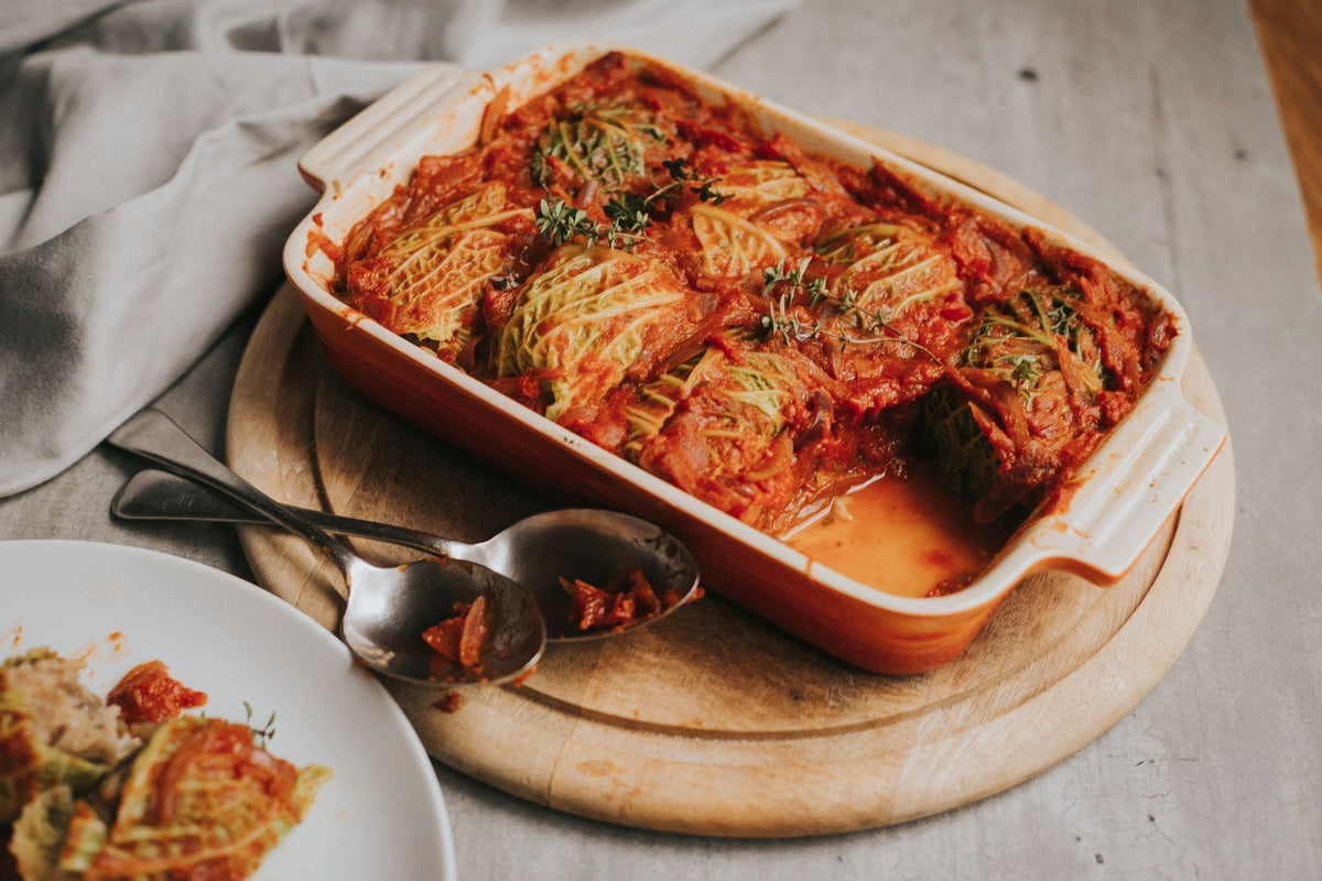 Baked Stuffed Cabbage Leaves Recipe | Greendale Farm Shop