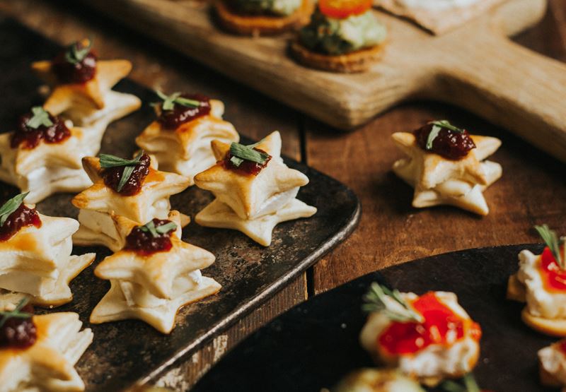 Cranberry & Sharpham Brie Puffs