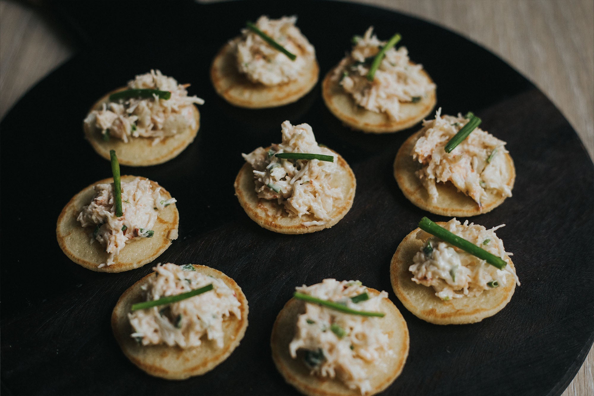 Greendale Crab & Crayfish Blinis