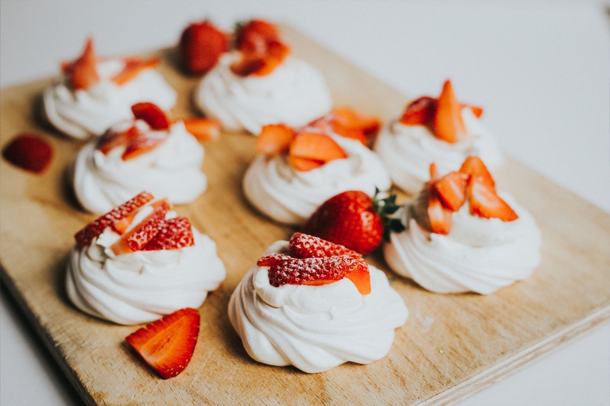 Mini Strawberry Pavlovas