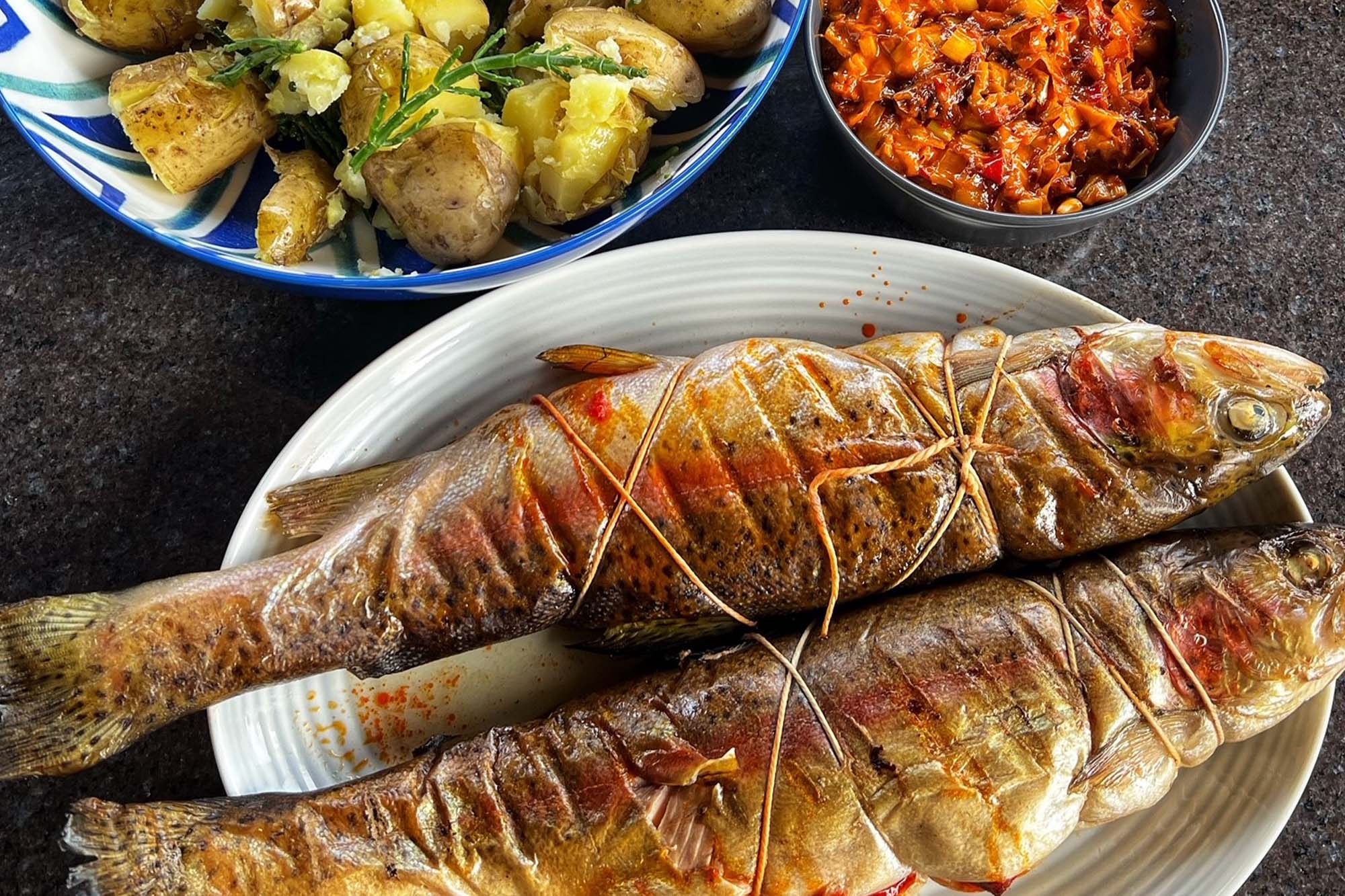 No Smoke Without Fire: Nduja-Stuffed Trout
