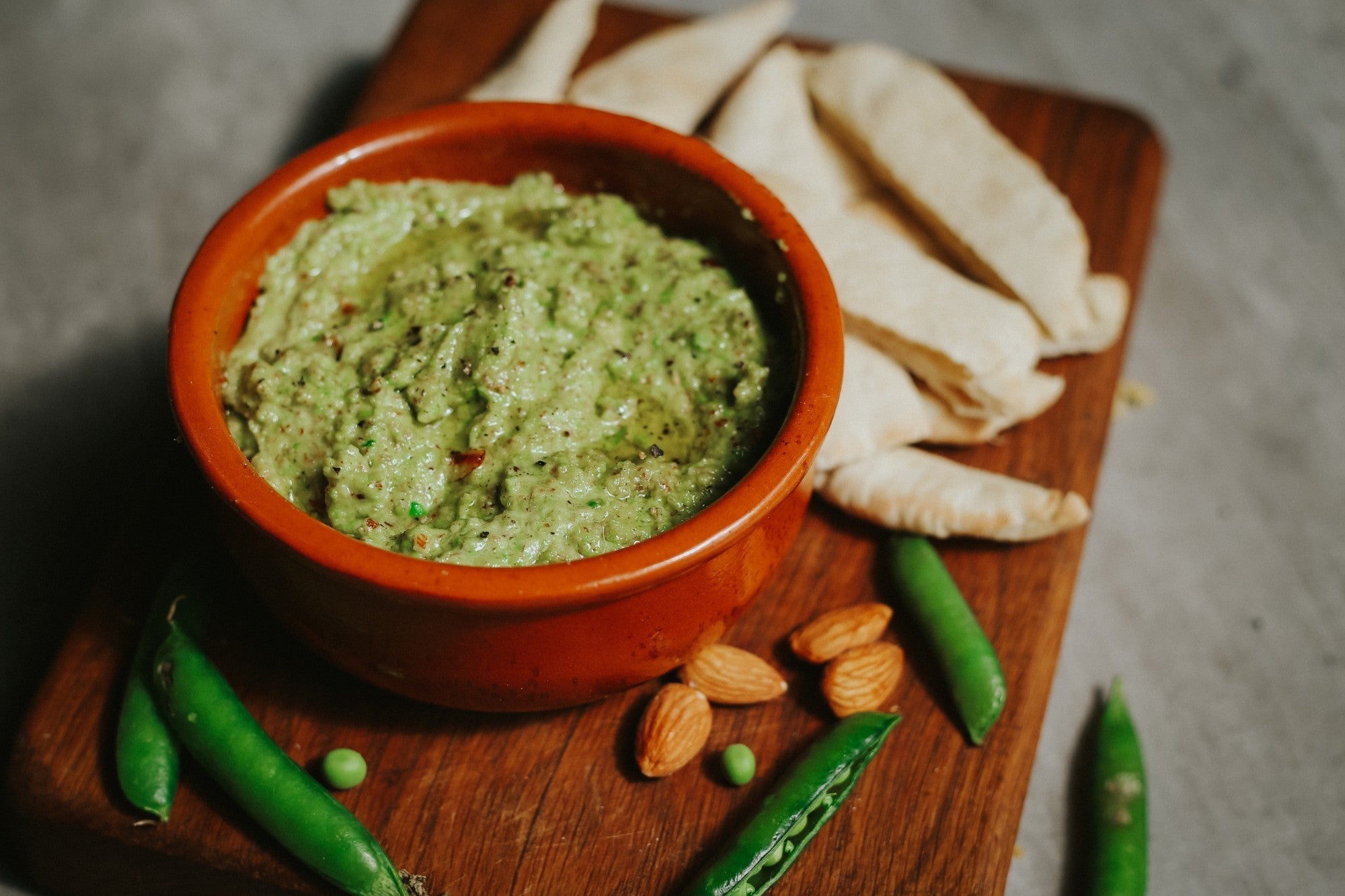Pea, Almond & Parmesan Dip