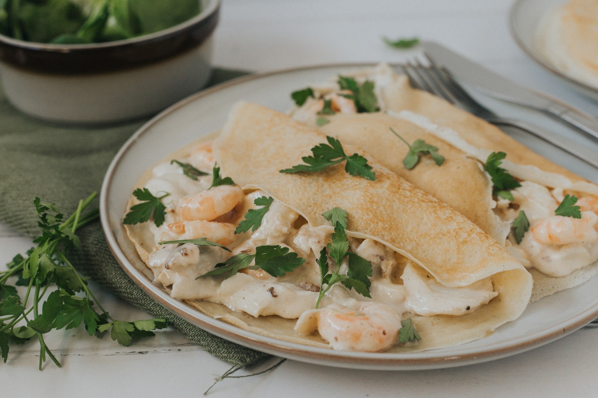 Prawn & Smoked Haddock Pancakes