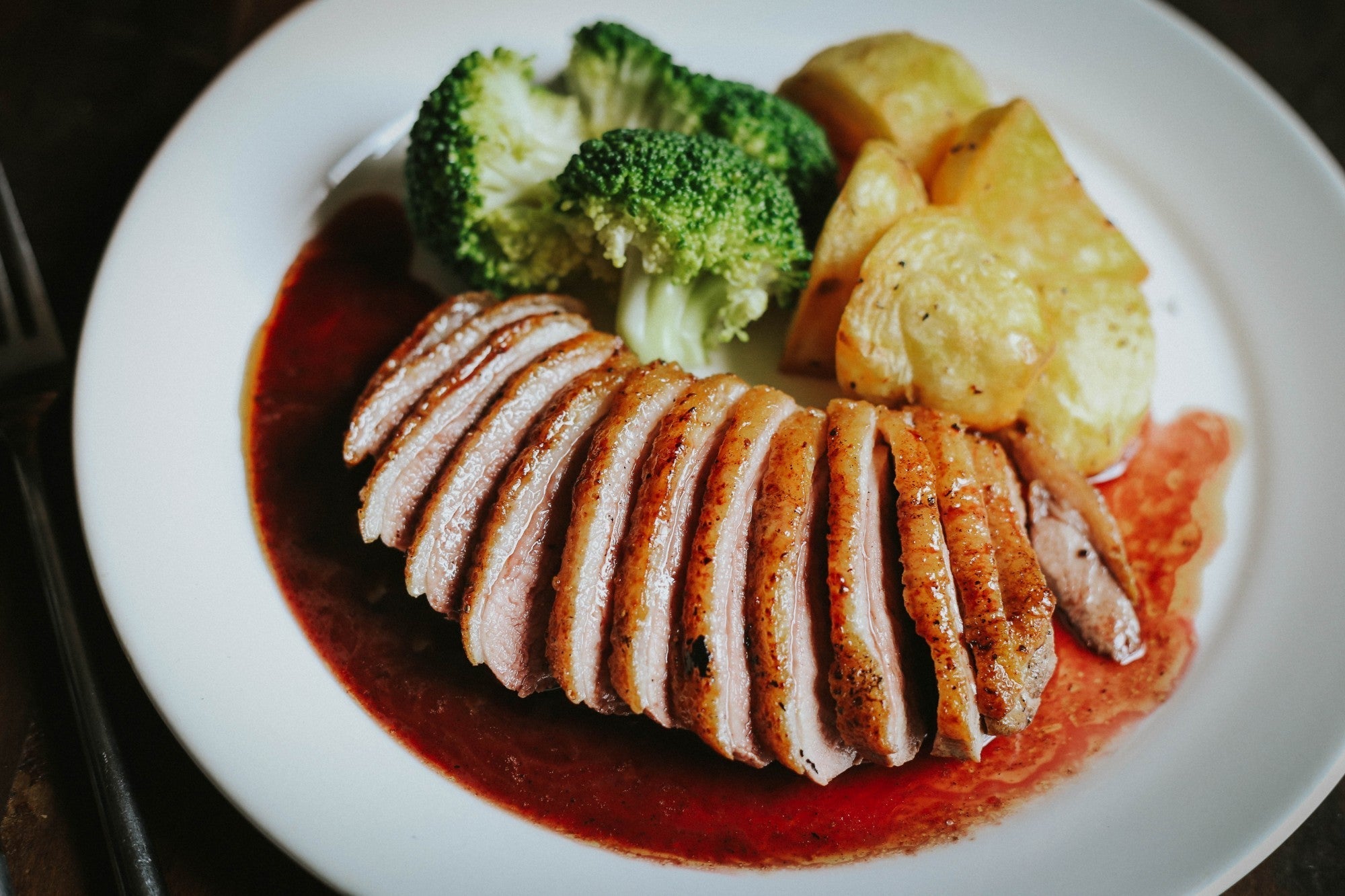 Roast Duck Breast with Red Wine Gravy Recipe