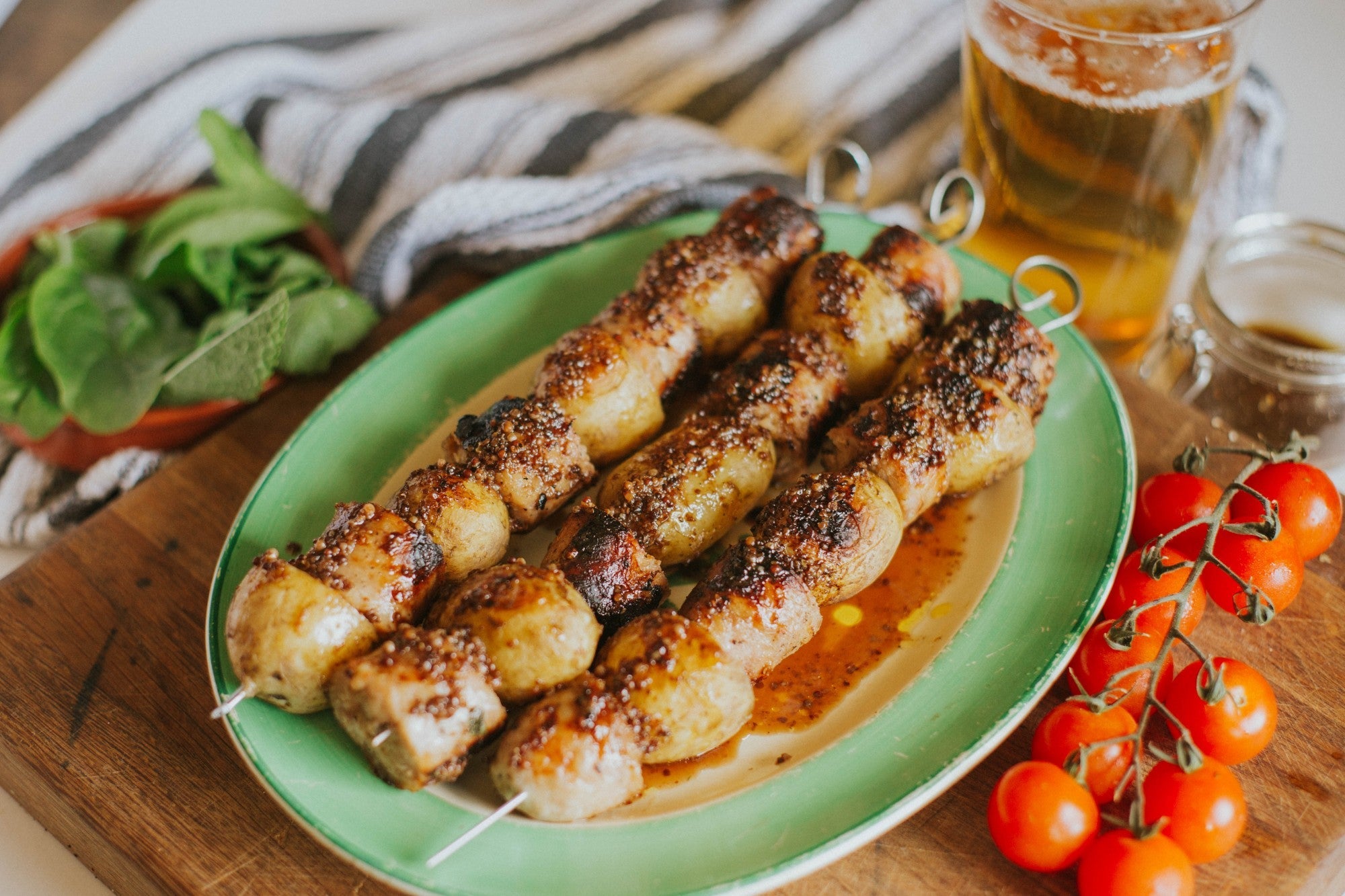 Sausage and Potato Barbecue Skewers Recipe