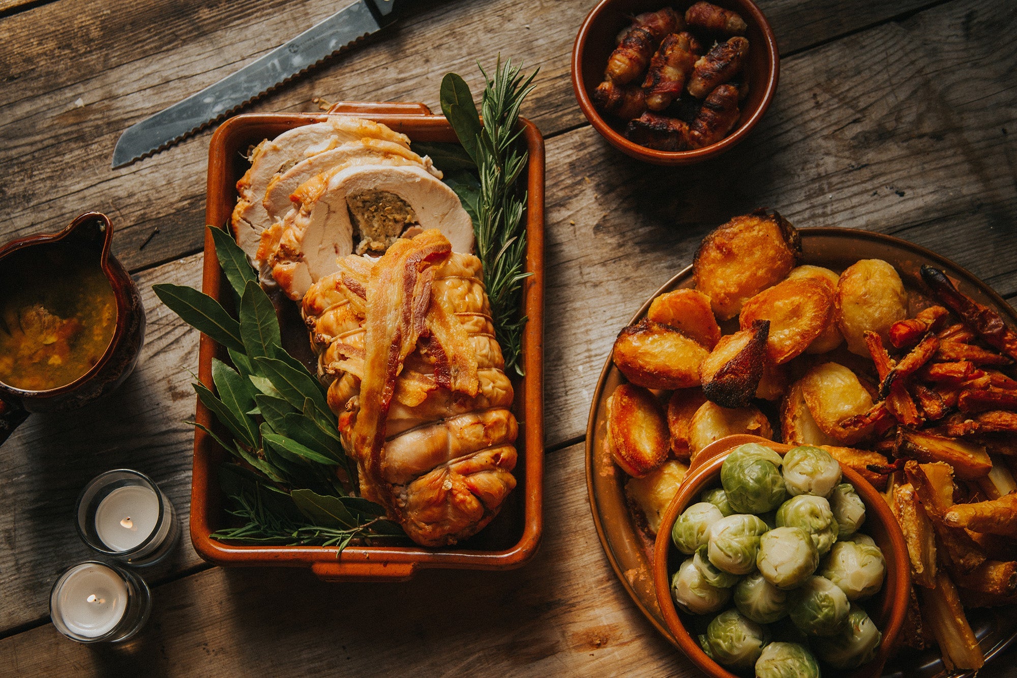 Festive Three-Bird Roasts