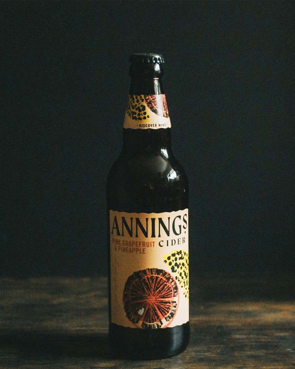 A 500ml bottle of Anning's Crushed Pink Grapefruit And Pineapple.