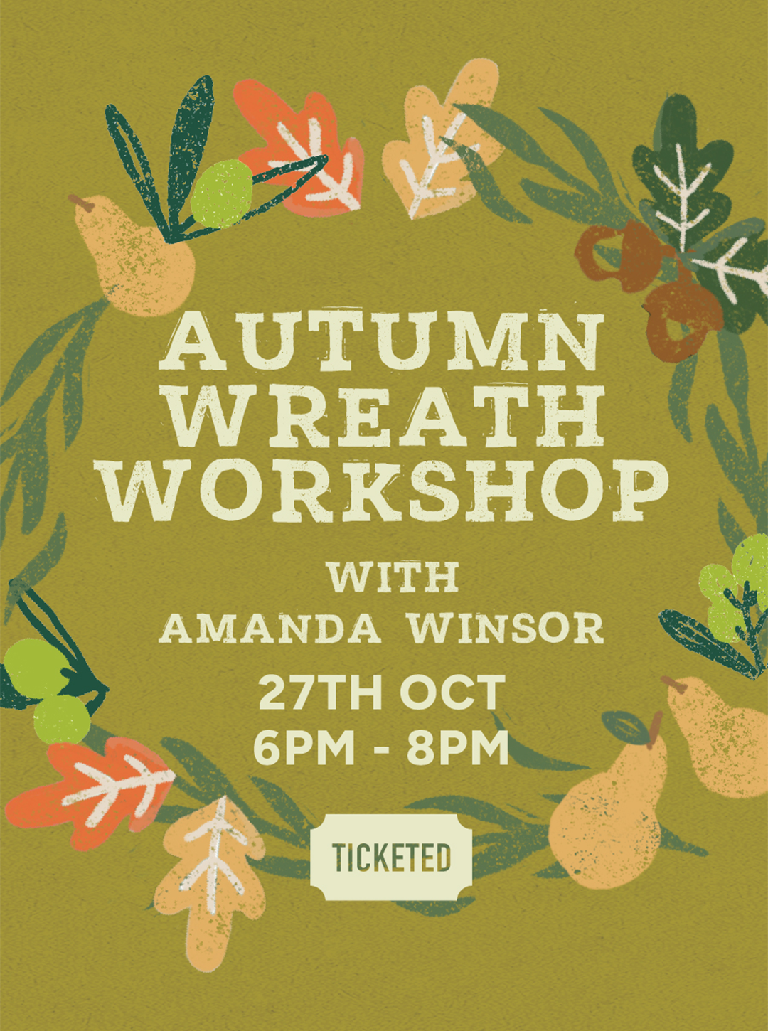 Autumn Wreath Workshop with Amanda Winsor | Monday 27th Oct