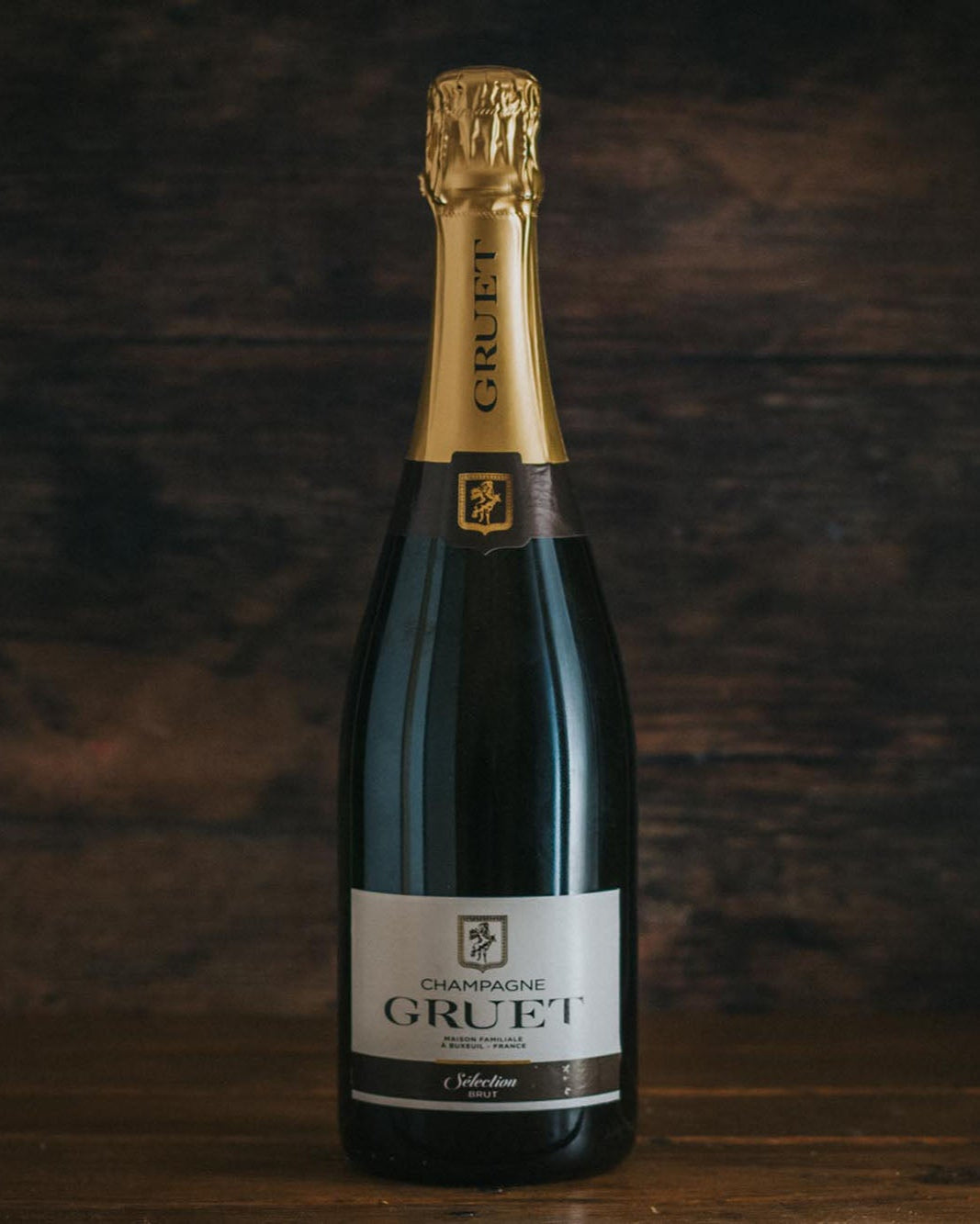 A bottle of Champagne Gruet Brut Selection.