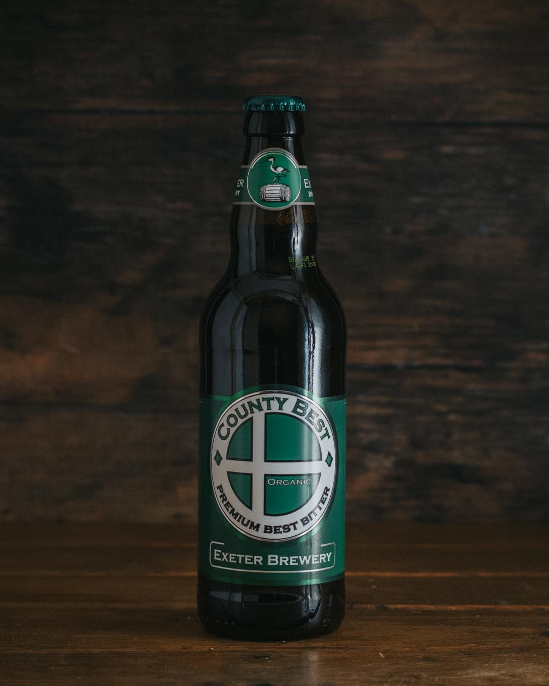 A 500ml bottle of Exeter Brewery County Best.