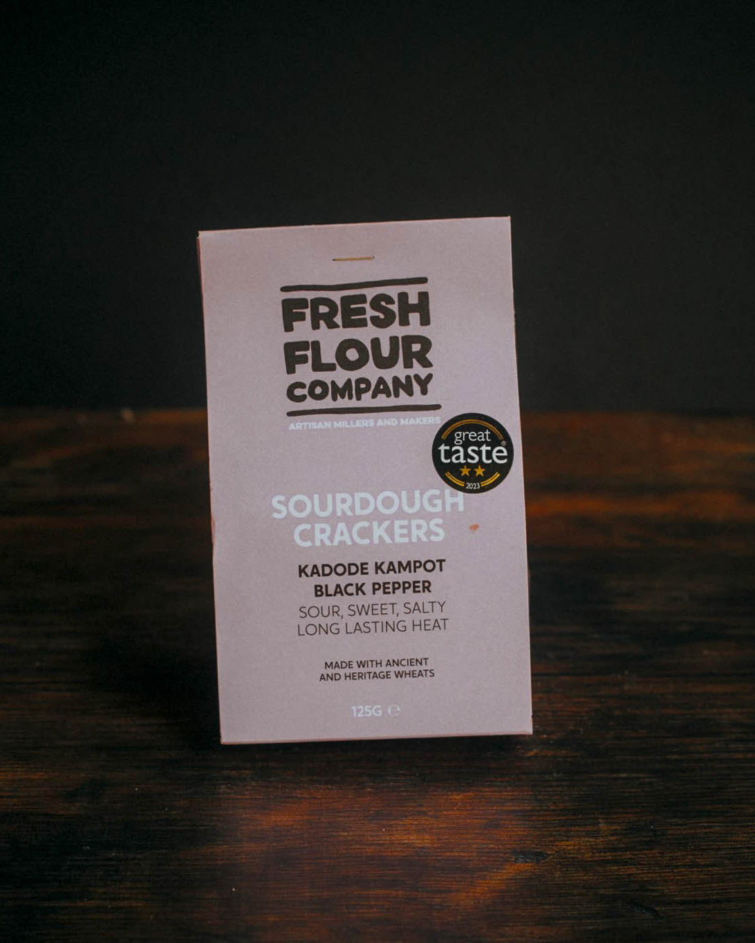 Fresh Flour Sourdough Crackers Mushroom & Black Pepper
