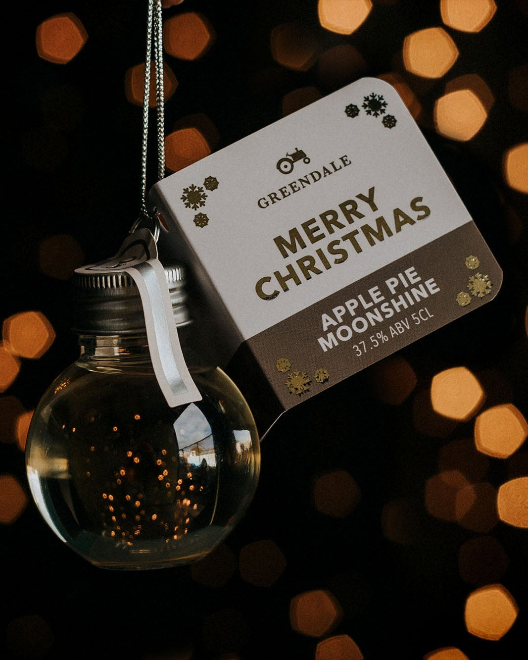 A Christmas Spirit Bauble of Greendale Apple Pie Moonshine.