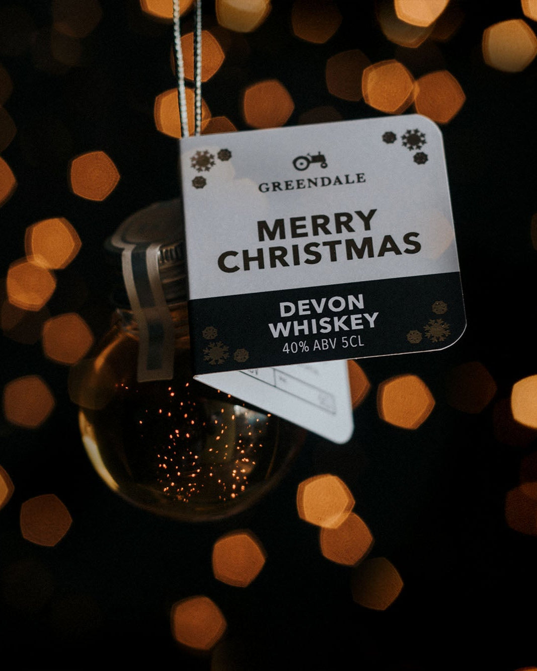 A Christmas Spirit Bauble of Greendale Devon Whiskey.